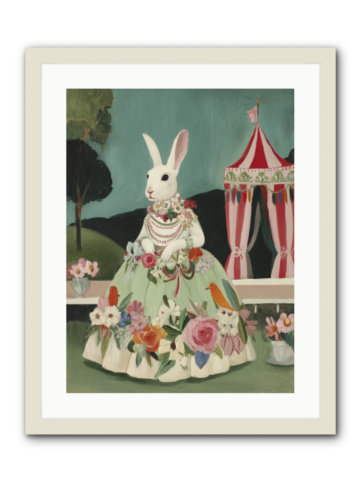 The Sweetest Reverie -- Framed Print - White 18x24