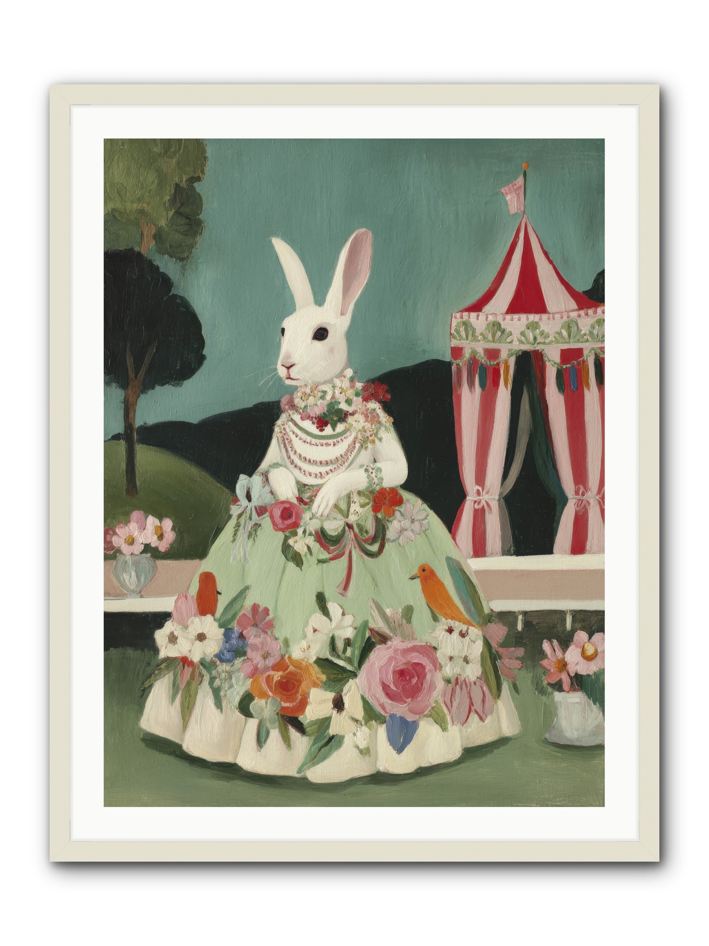The Sweetest Reverie -- Framed Print - White 30x40