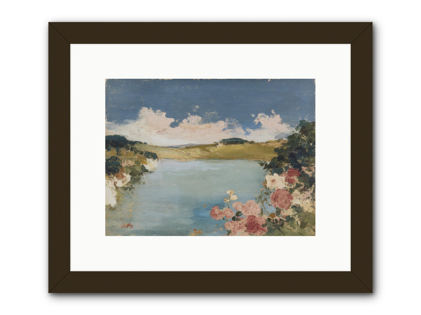 The Swimming Hour -- Framed Print - Black 12x9