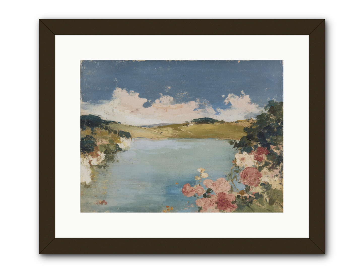 The Swimming Hour -- Framed Print - Black 16x12