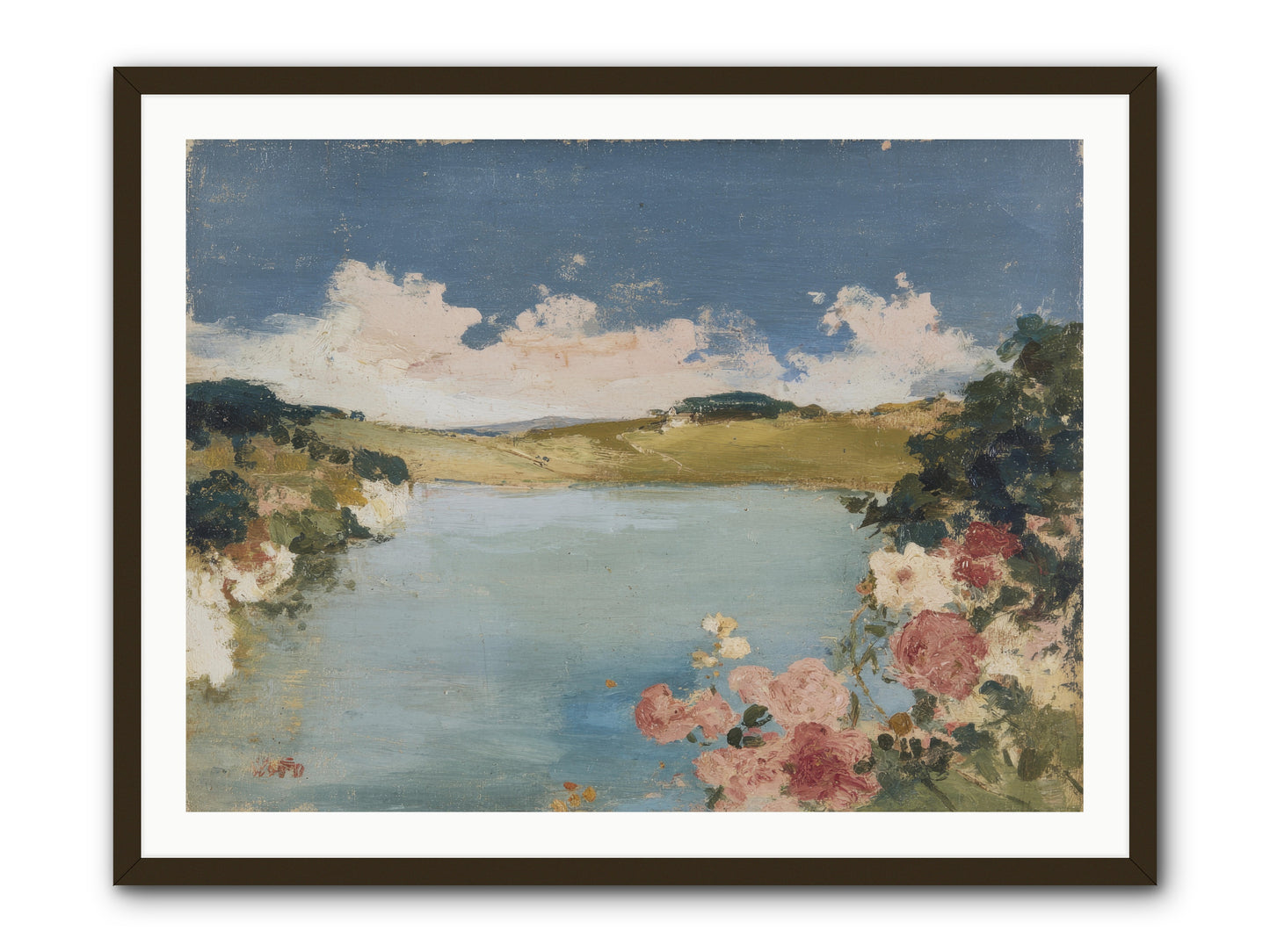The Swimming Hour -- Framed Print - Black 40x30