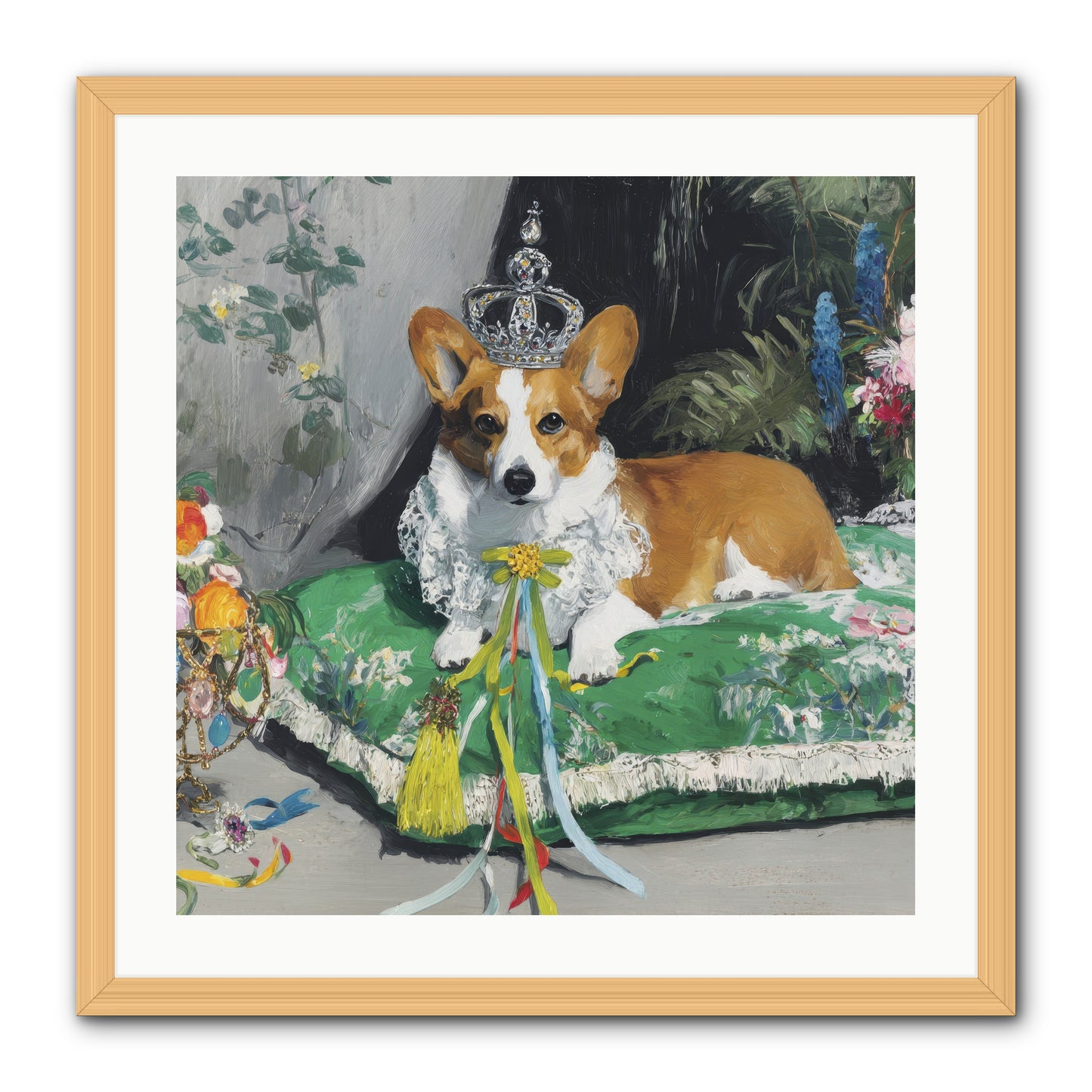 The Swooning Ceremony -- Framed Print - Natural 24x24