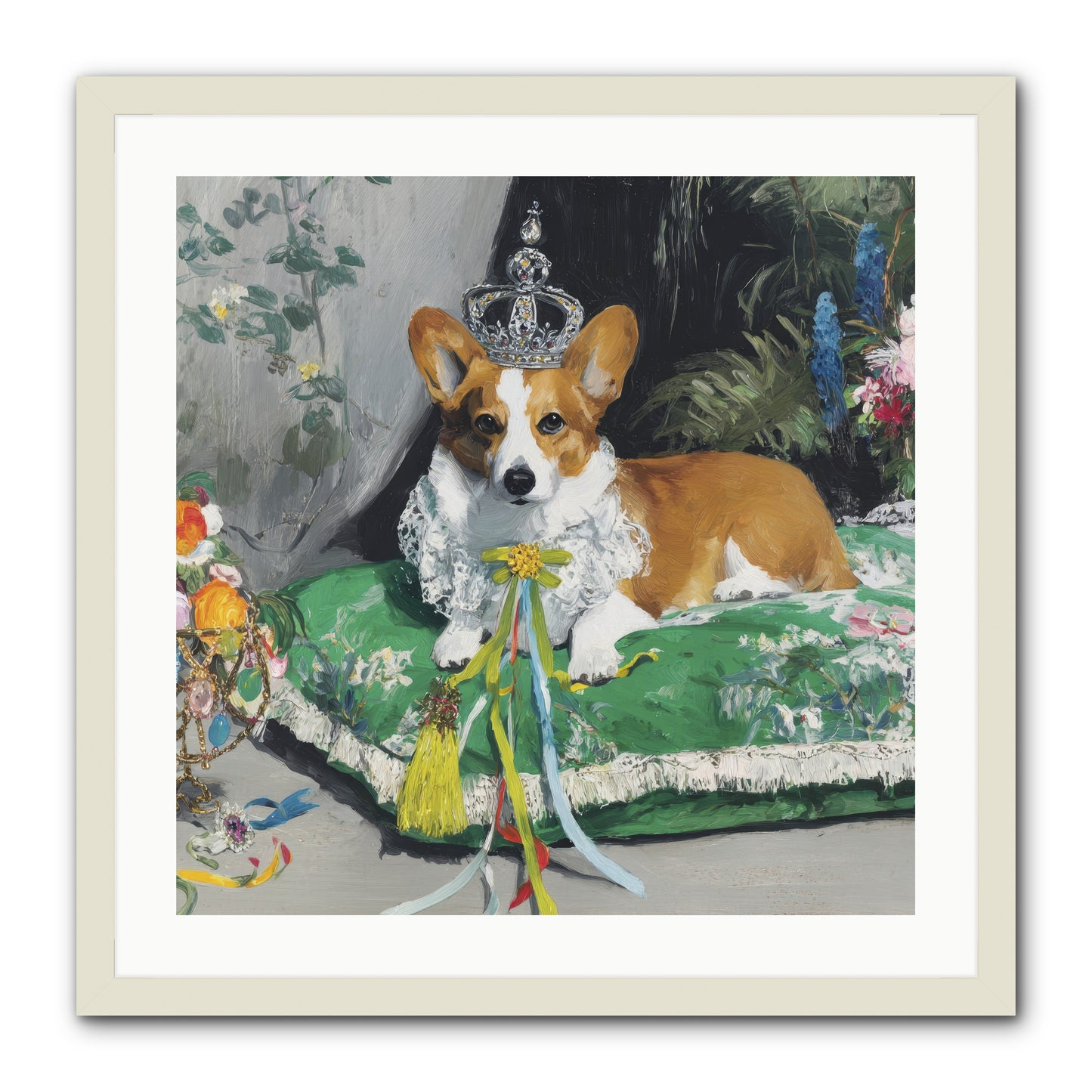 The Swooning Ceremony -- Framed Print - White 24x24