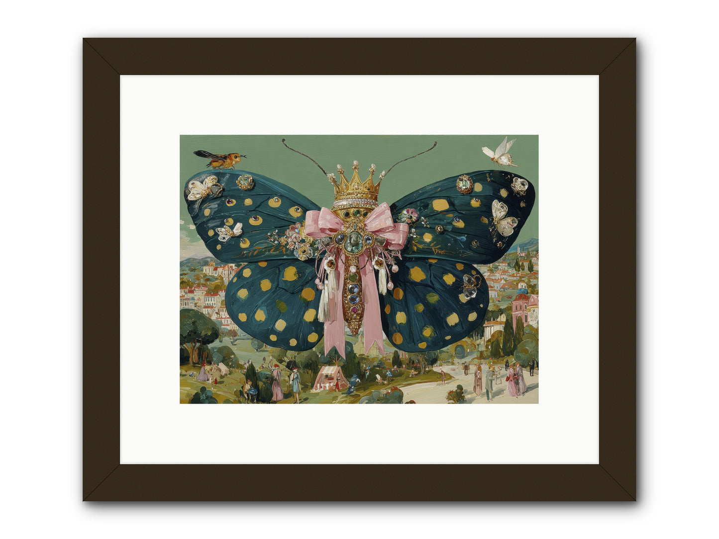 The Swooning Masquerade -- Framed Print - Black 12x9