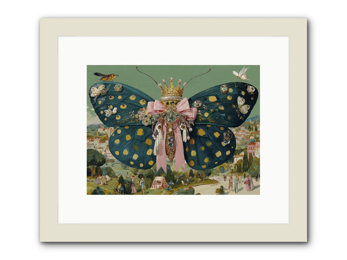 The Swooning Masquerade -- Framed Print - White 12x9