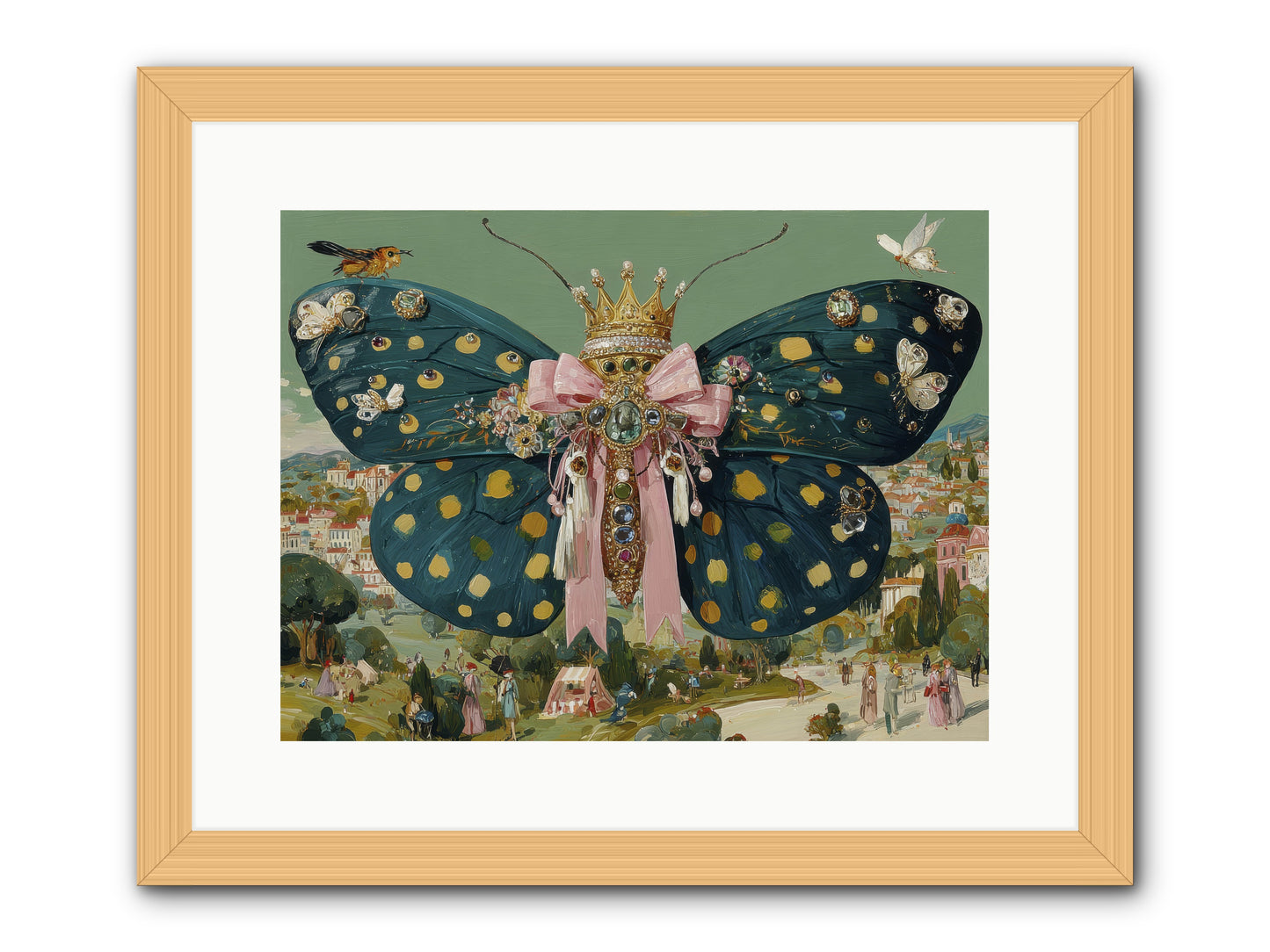 The Swooning Masquerade -- Framed Print - Natural 16x12