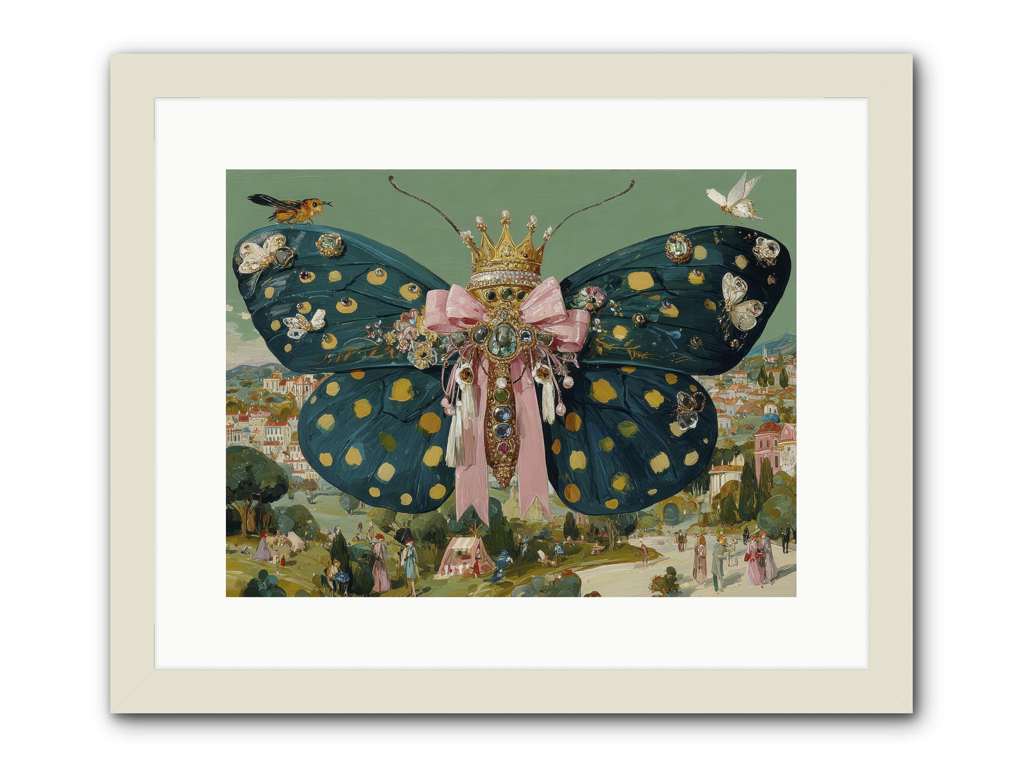 The Swooning Masquerade -- Framed Print - White 16x12