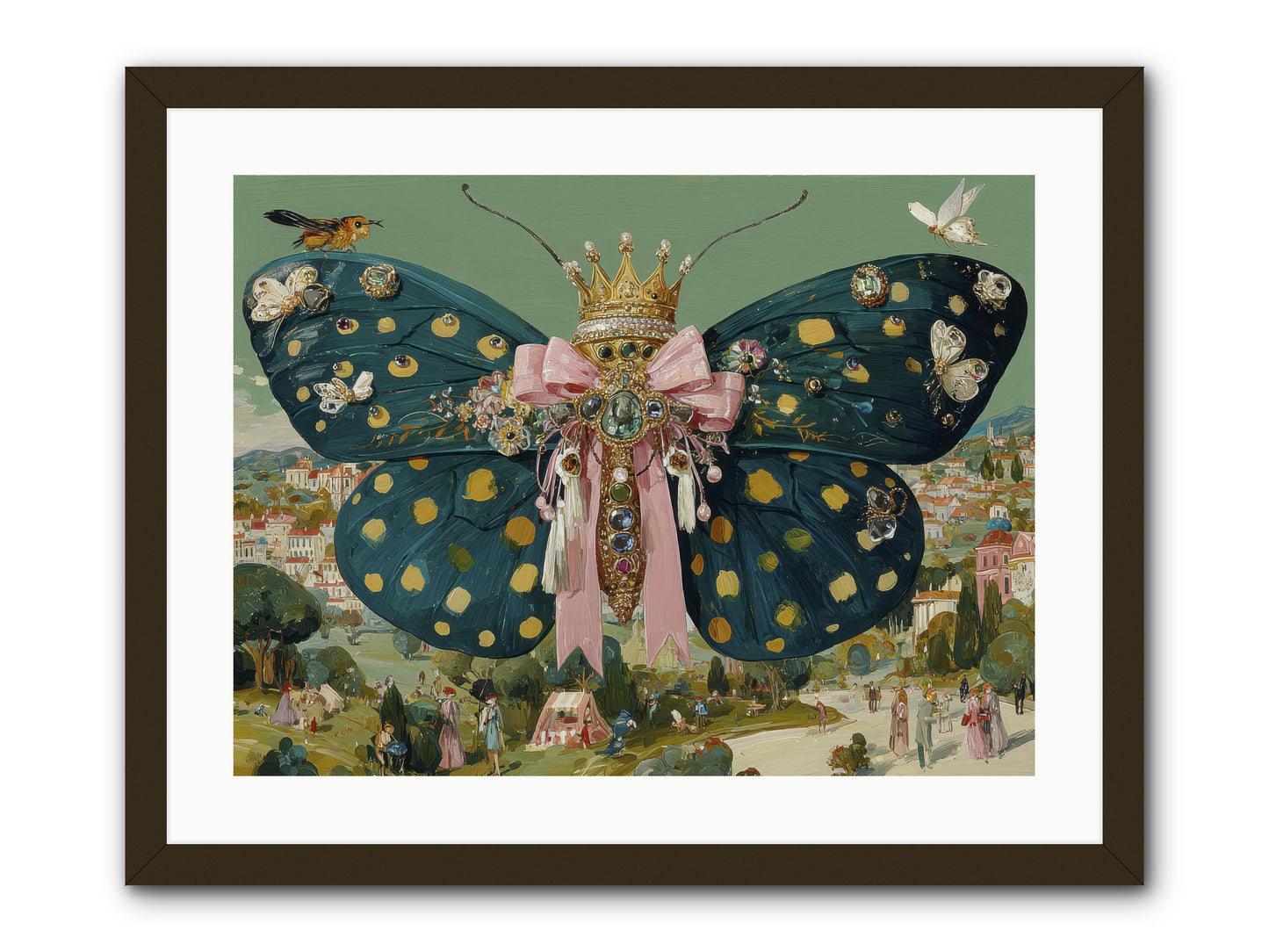 The Swooning Masquerade -- Framed Print - Black 24x18