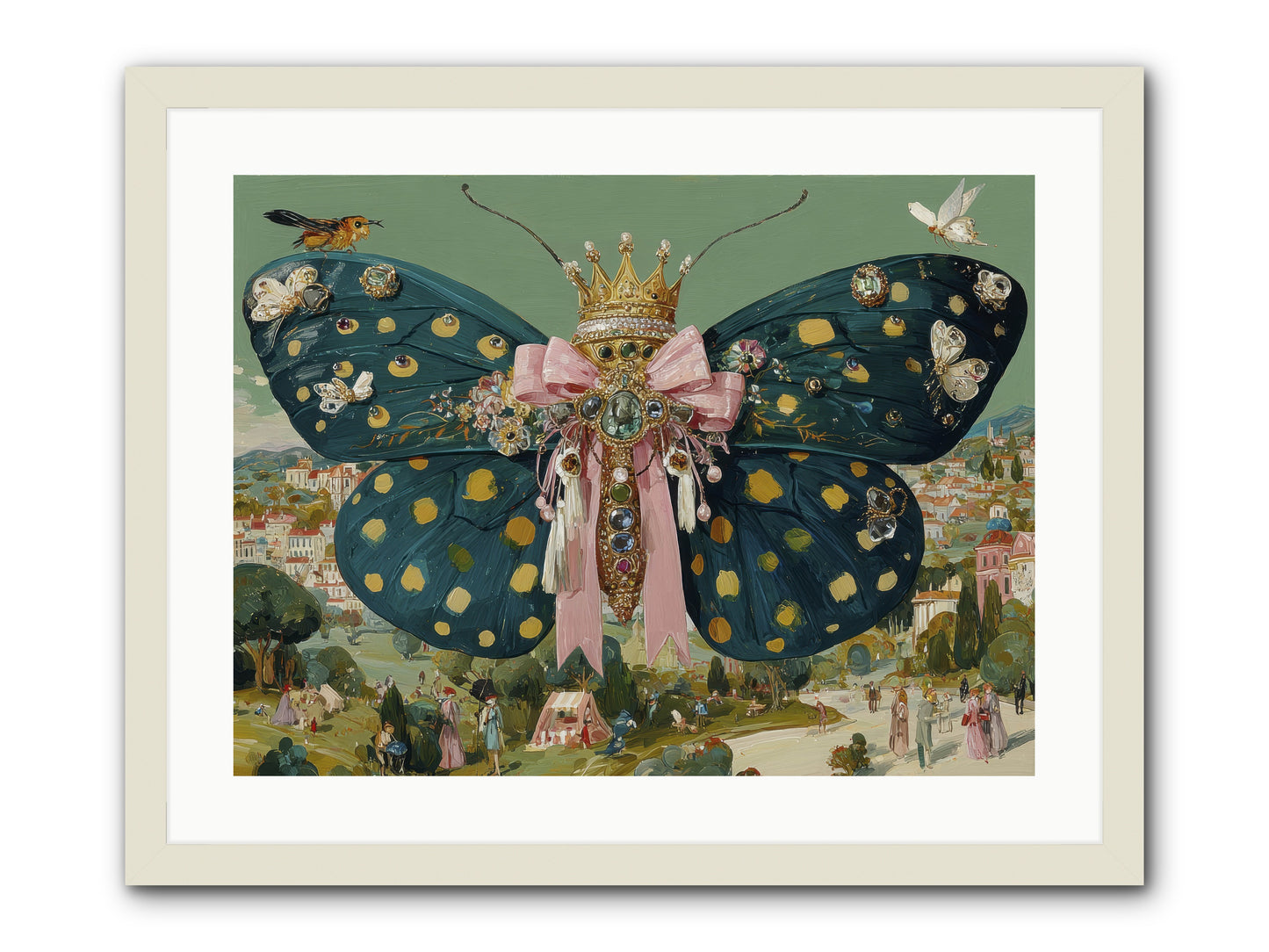 The Swooning Masquerade -- Framed Print - White 24x18