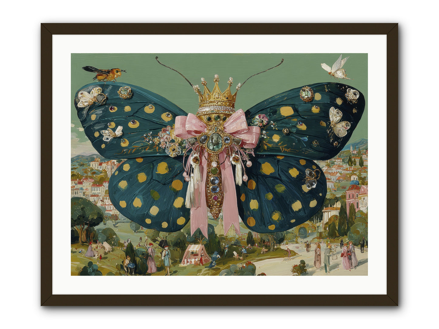 The Swooning Masquerade -- Framed Print - Black 32x24