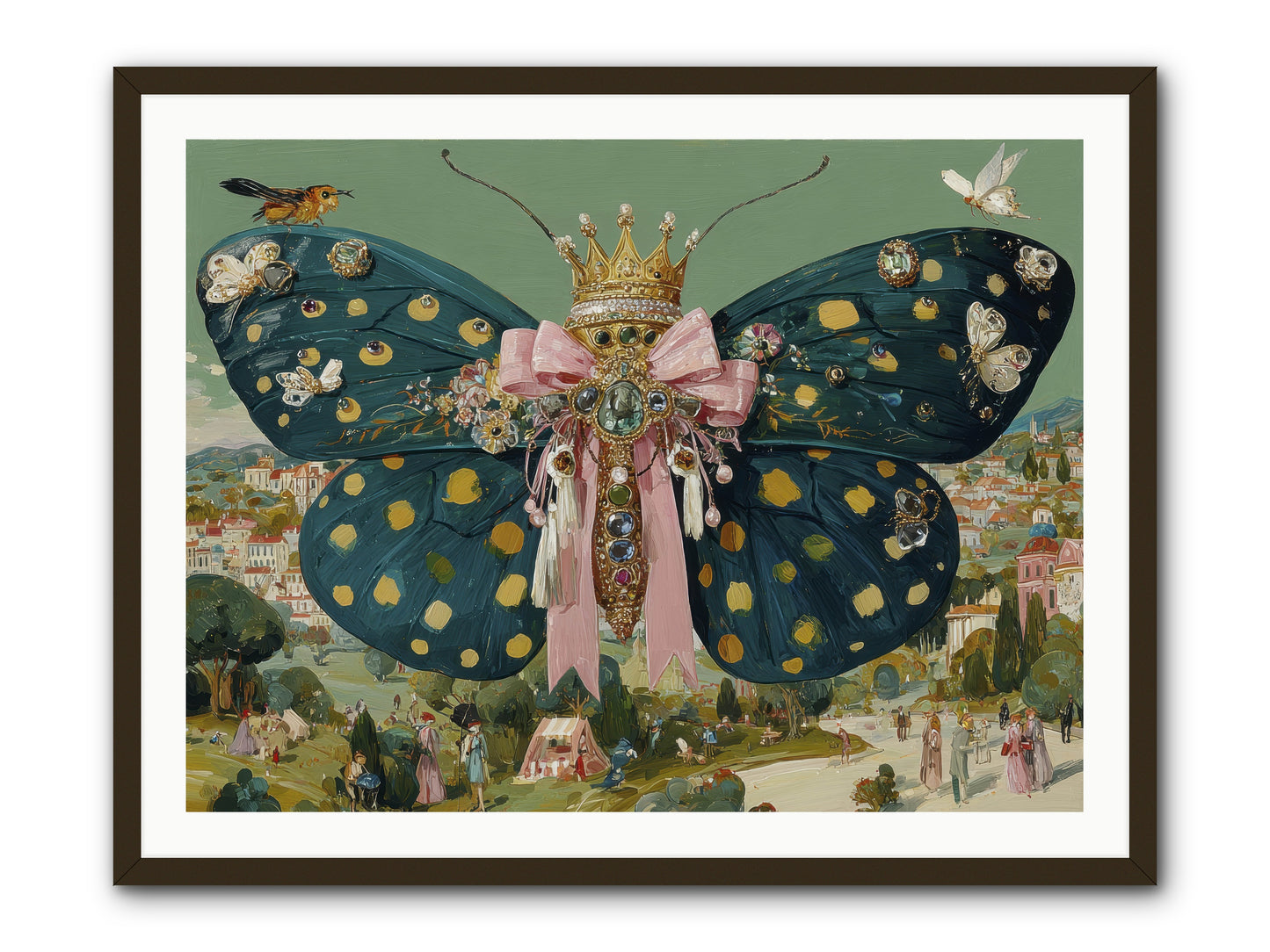 The Swooning Masquerade -- Framed Print - Black 40x30