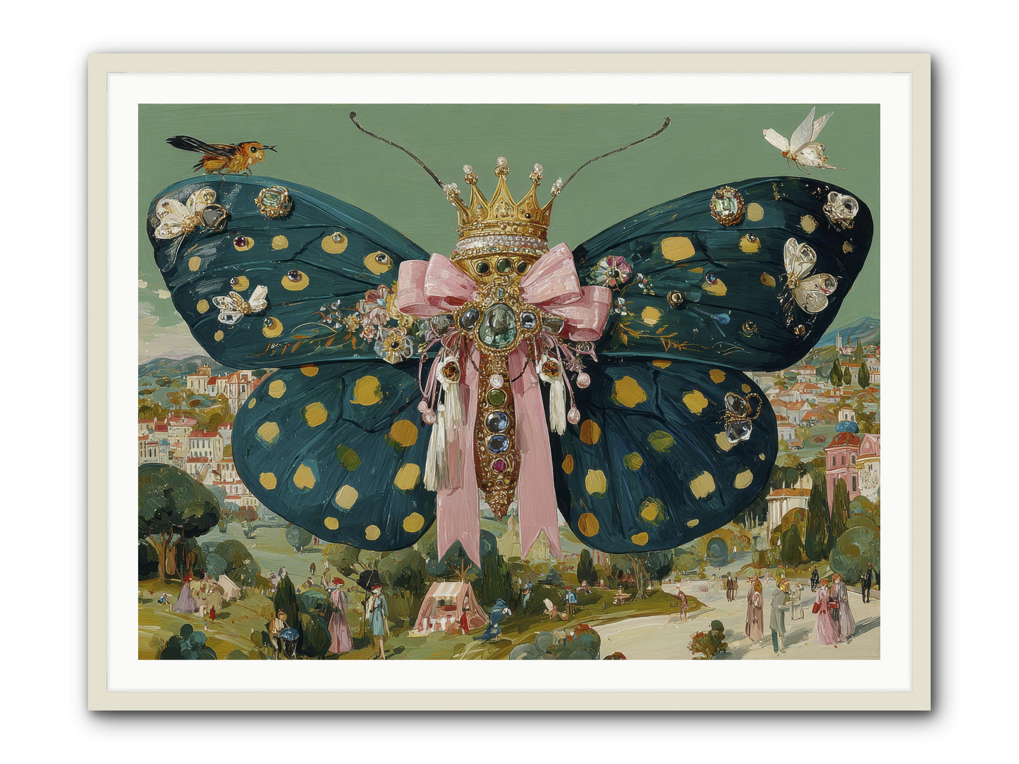 The Swooning Masquerade -- Framed Print - White 48x36
