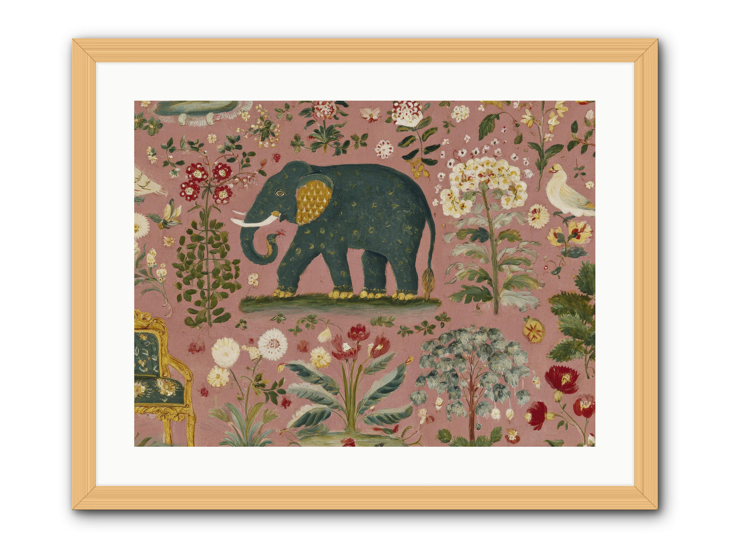 The Symposium of Petals & Precision -- Framed Print - Natural 24x18