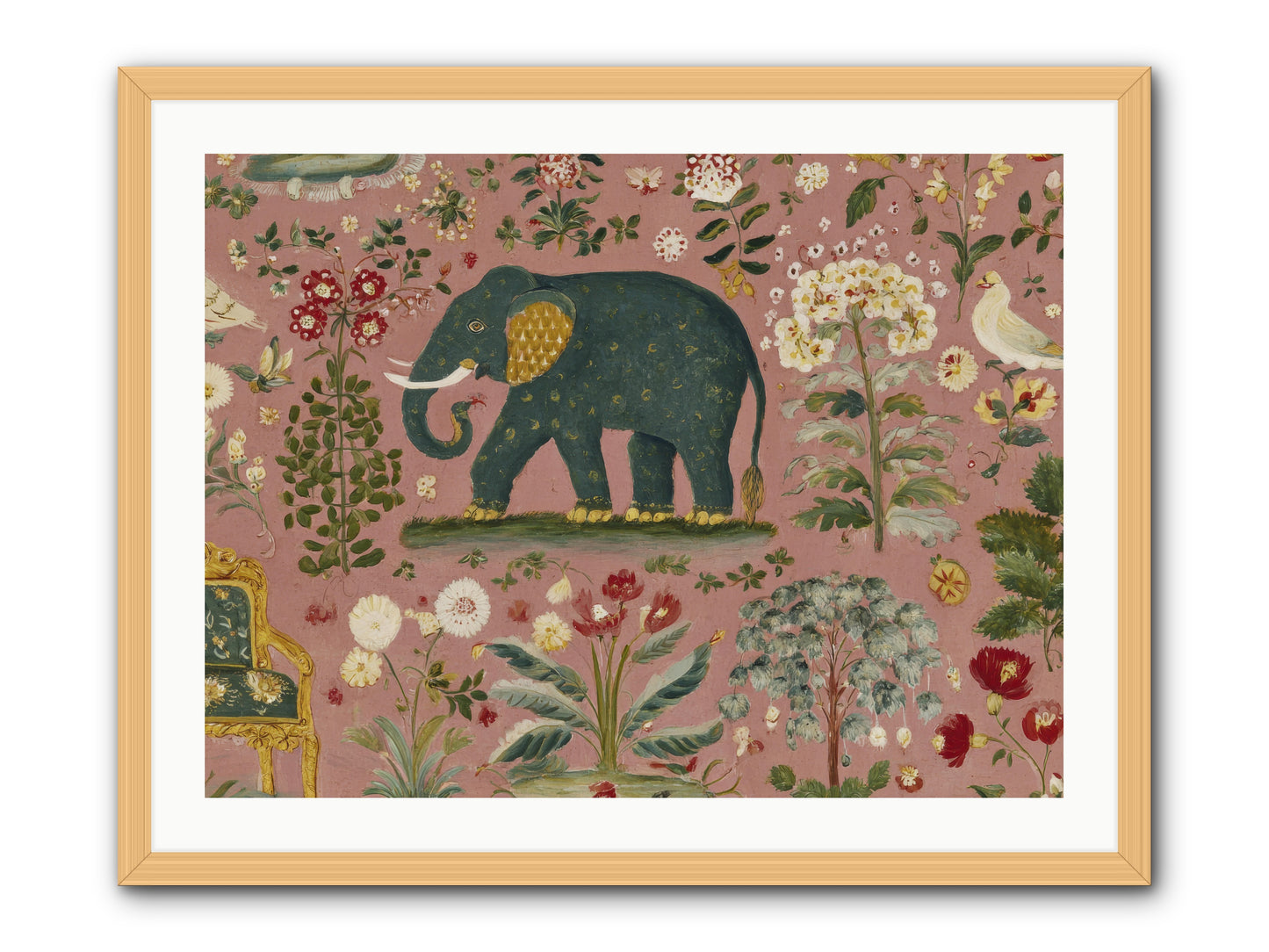 The Symposium of Petals & Precision -- Framed Print - Natural 32x24