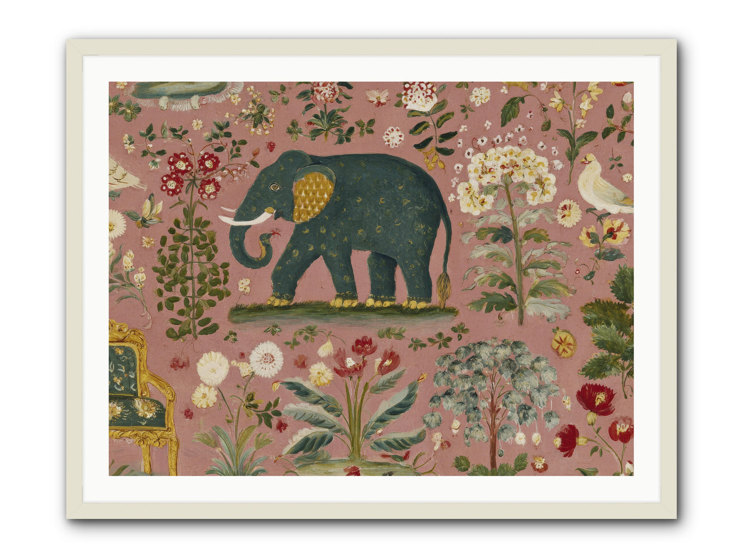 The Symposium of Petals & Precision -- Framed Print - White 40x30