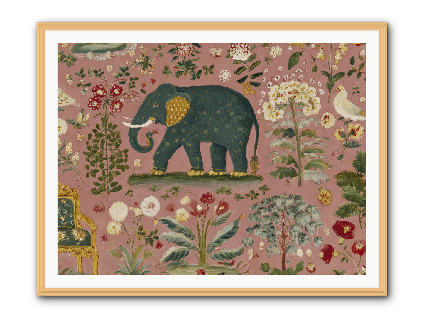 The Symposium of Petals & Precision -- Framed Print - Natural 48x36