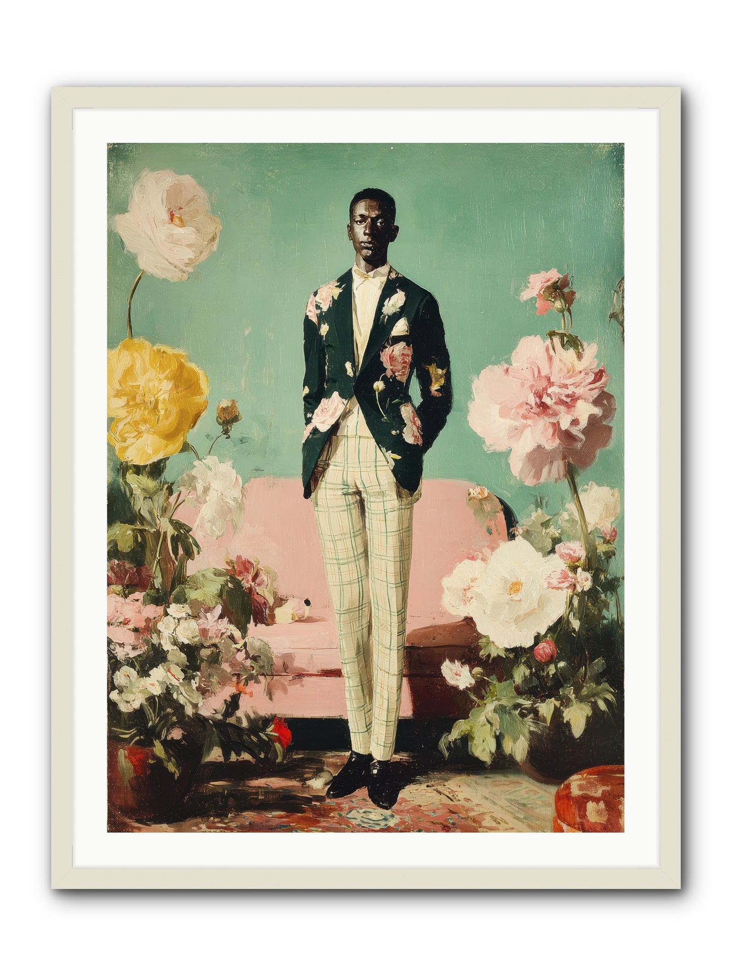 The Tailored Almanac -- Framed Print - White 30x40