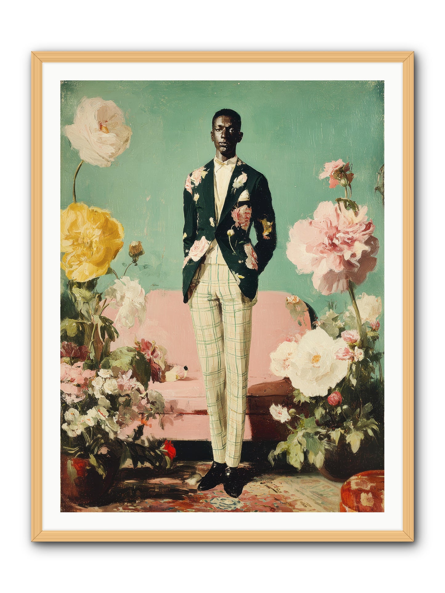 The Tailored Almanac -- Framed Print - Natural 36x48