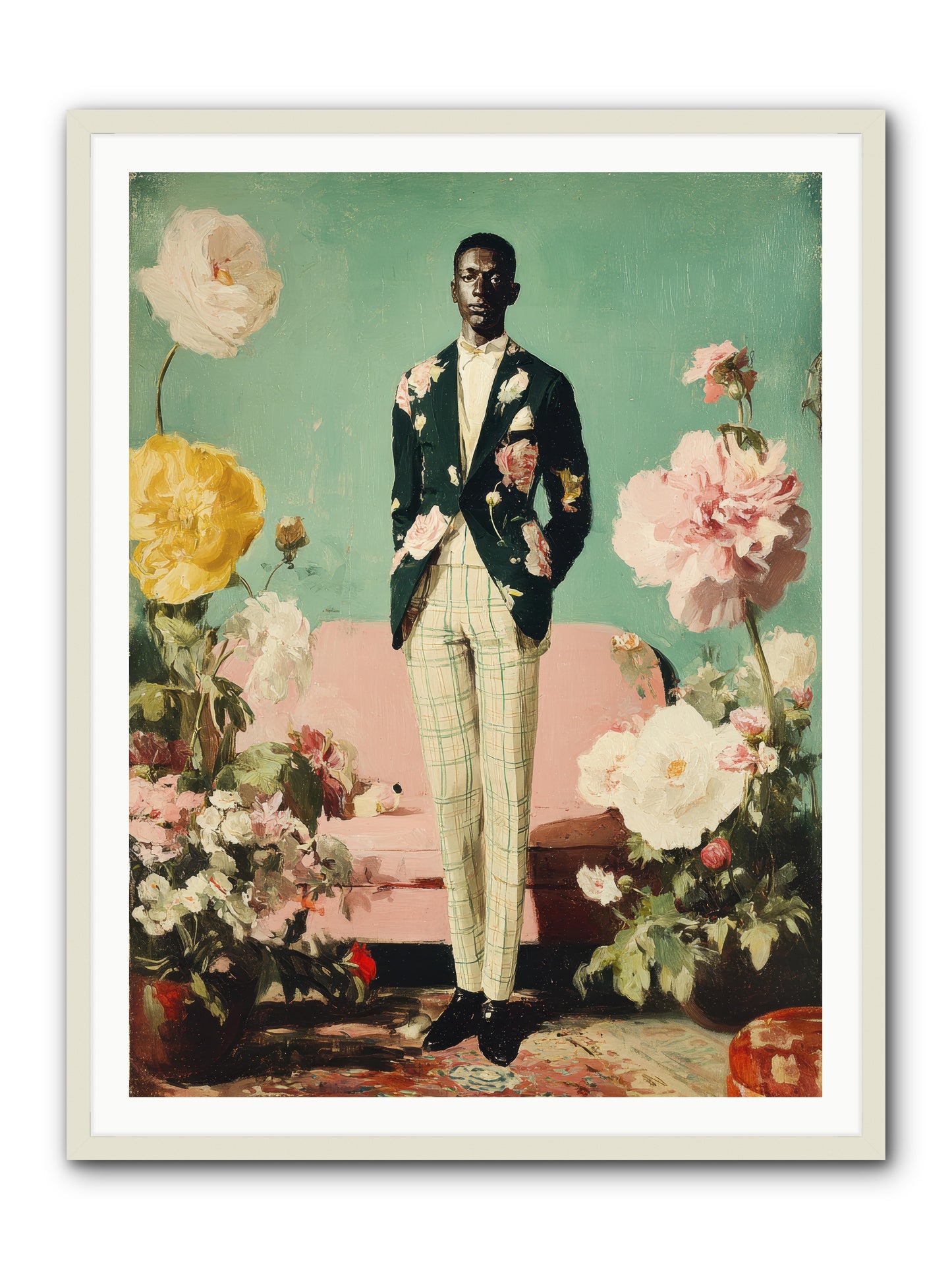 The Tailored Almanac -- Framed Print - White 36x48