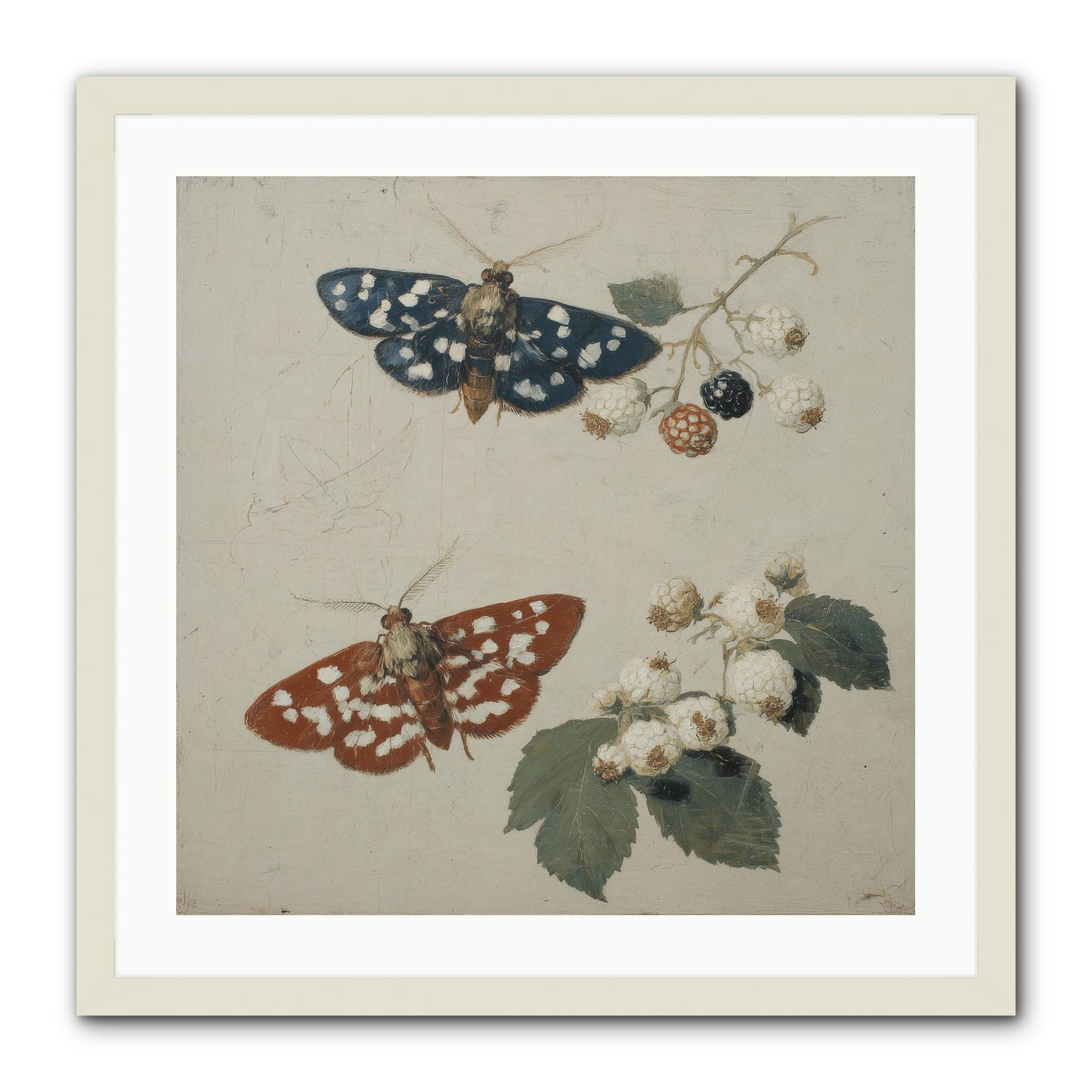 The Thickets Whispered Tales -- Framed Print - White 24x24