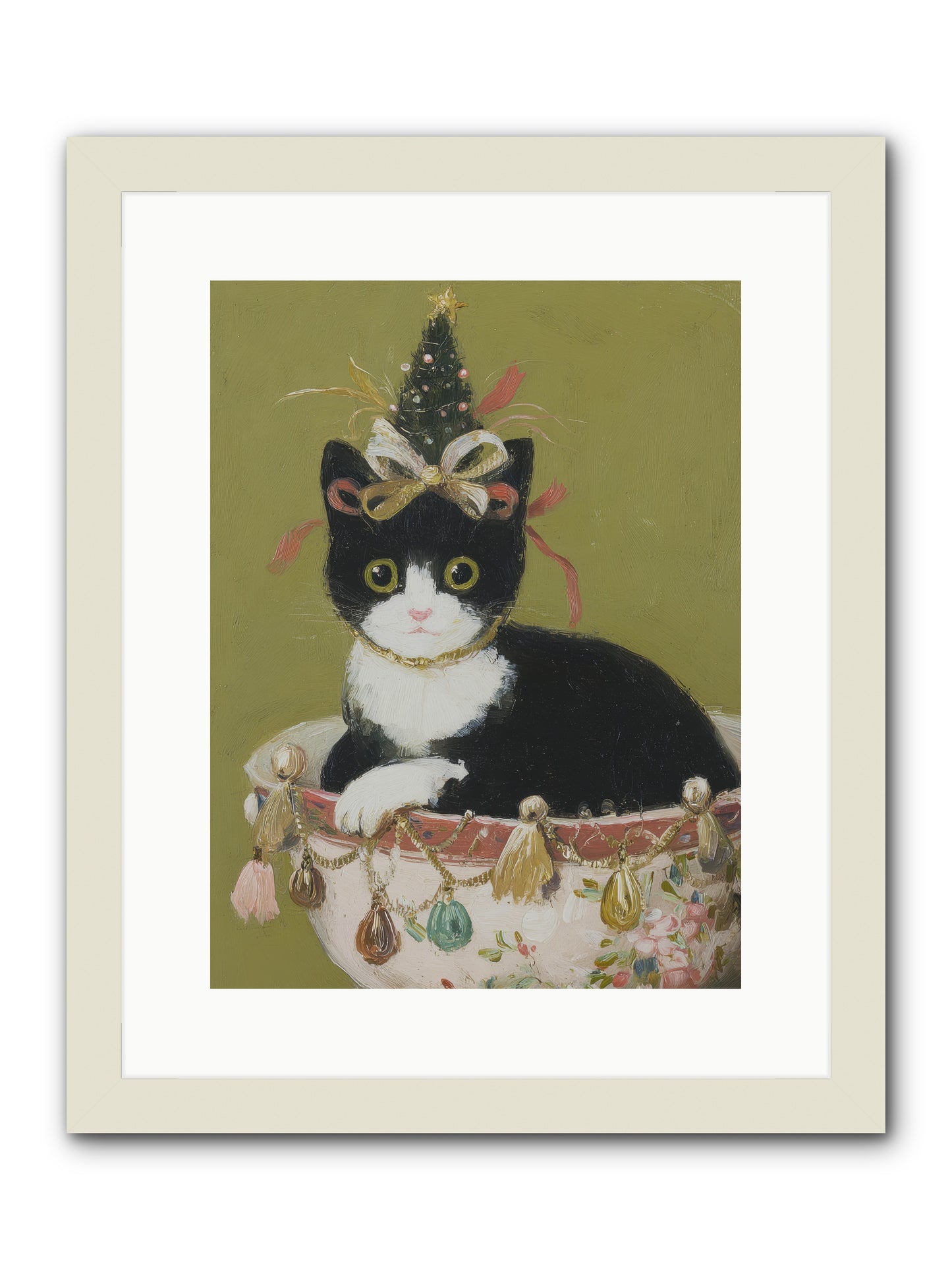The Tinsel Bandit -- Framed Print - White 12x16