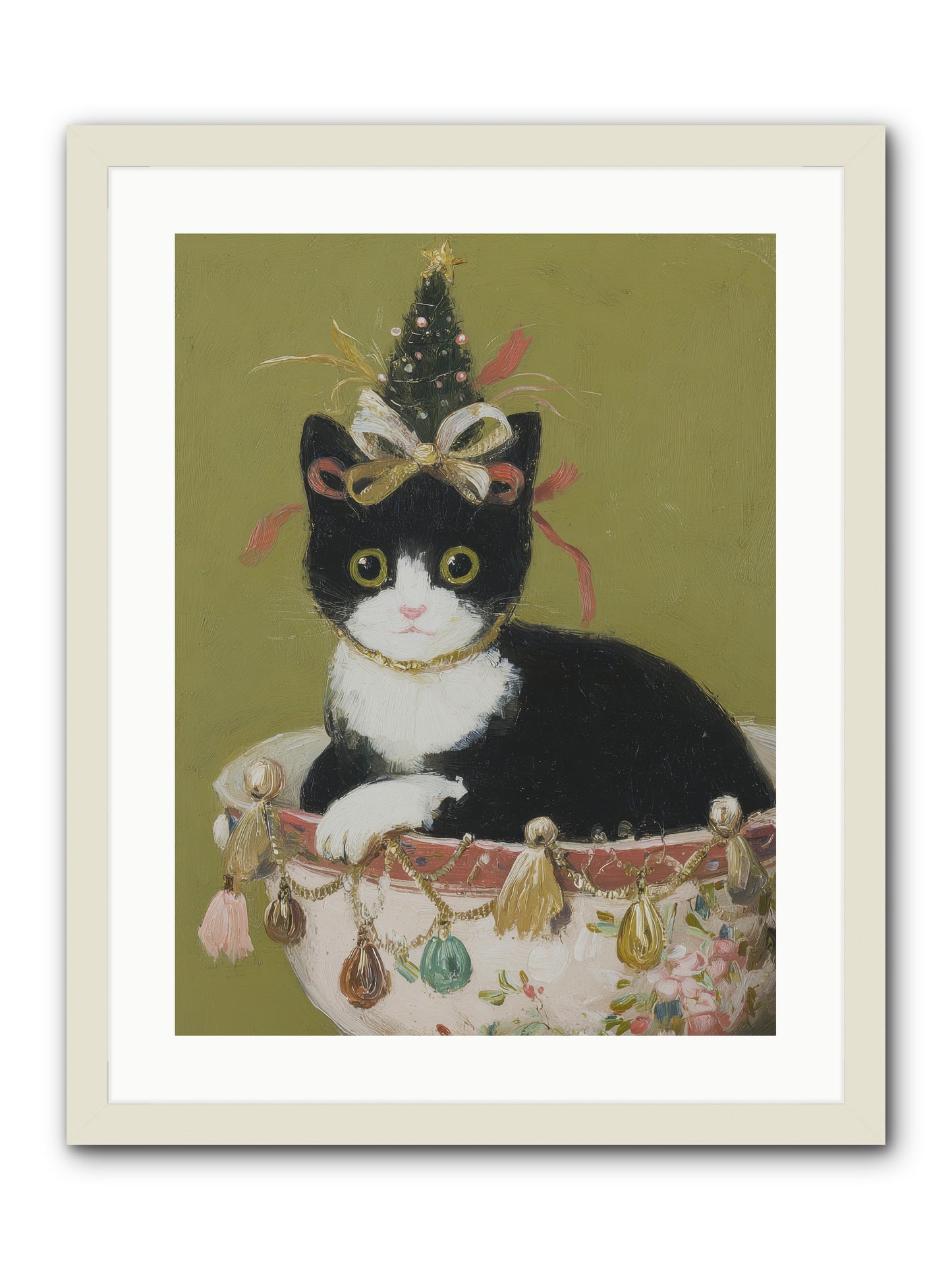 The Tinsel Bandit -- Framed Print - White 18x24