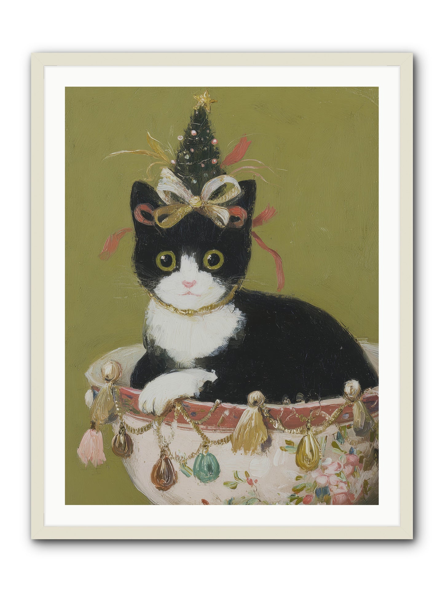 The Tinsel Bandit -- Framed Print - White 30x40