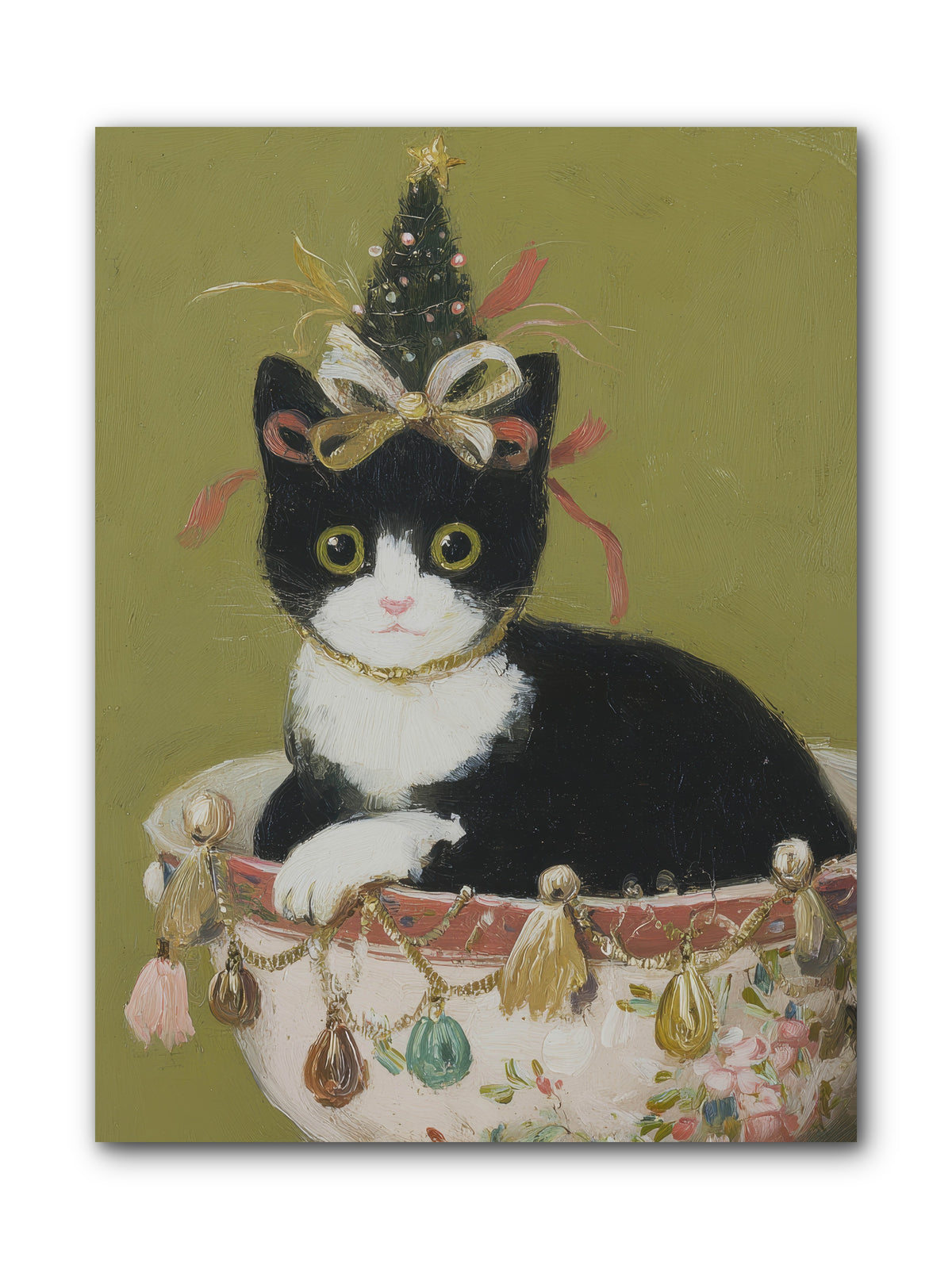 The Tinsel Bandit -- Wrapped Canvas 9x12