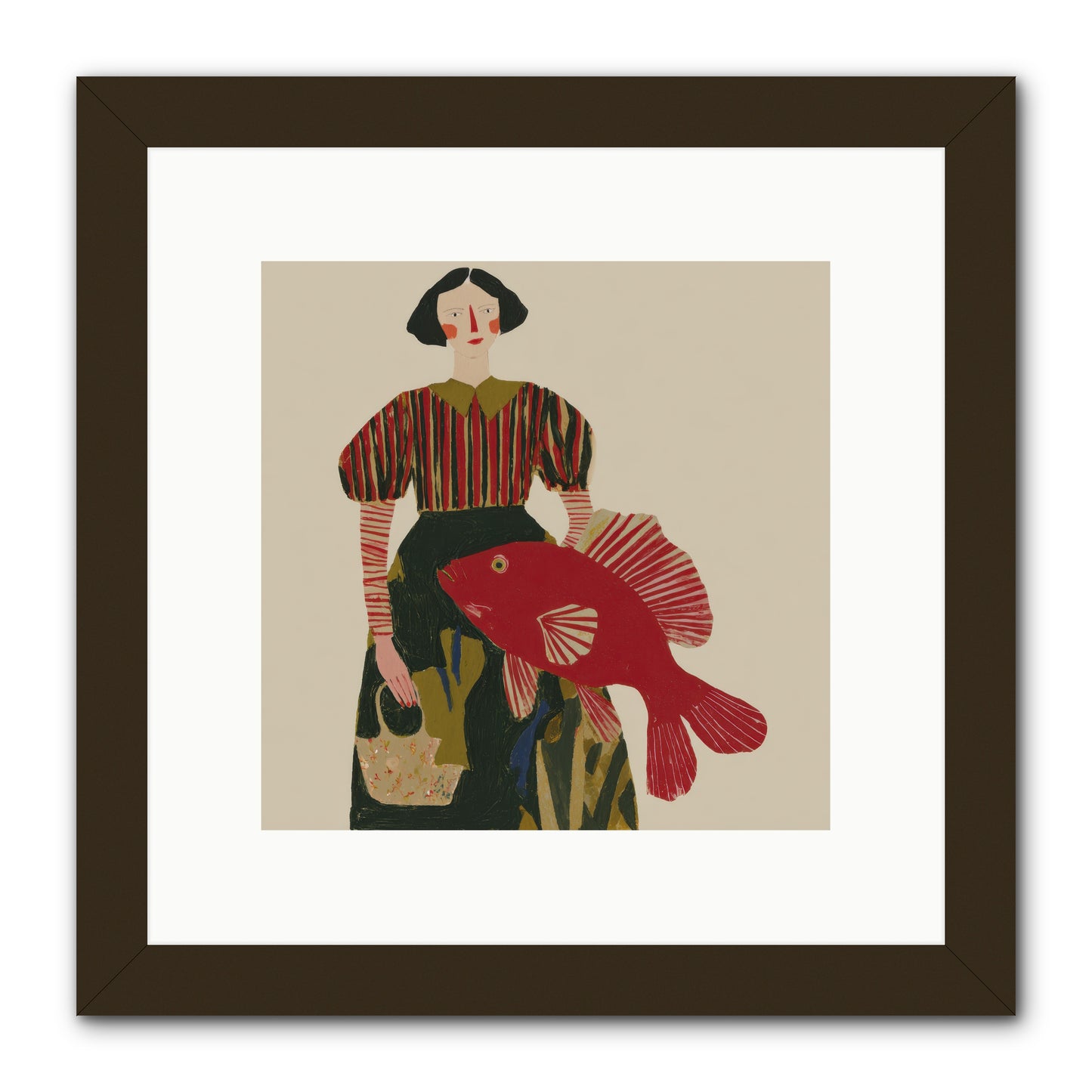 The Traveler Who Never Left -- Framed Print - Black 10x10