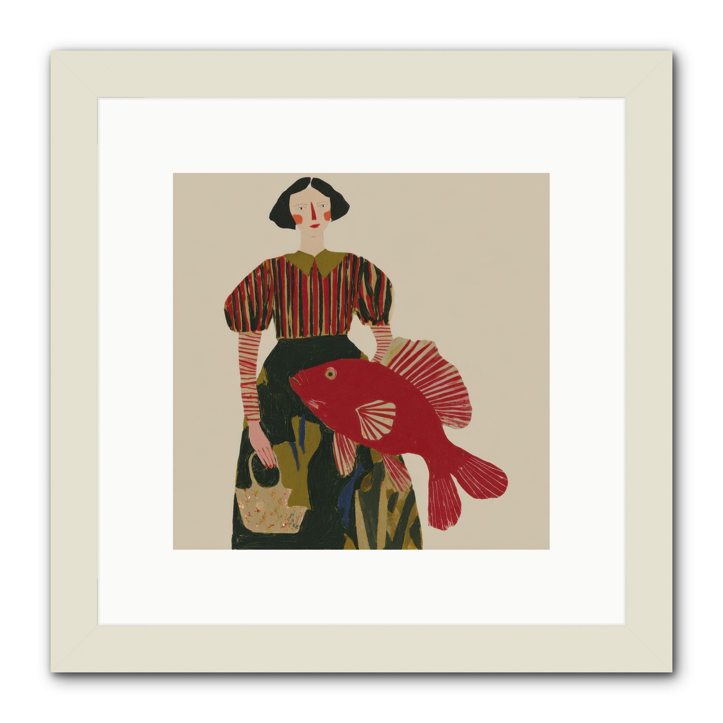 The Traveler Who Never Left -- Framed Print - White 10x10