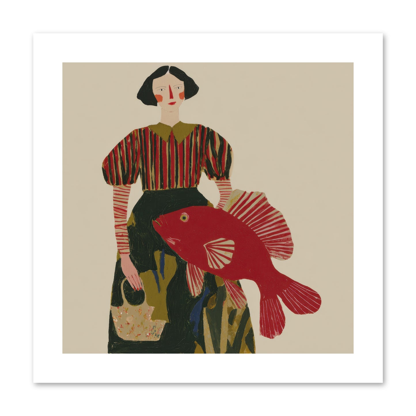 The Traveler Who Never Left -- Loose Canvas Print 10x10