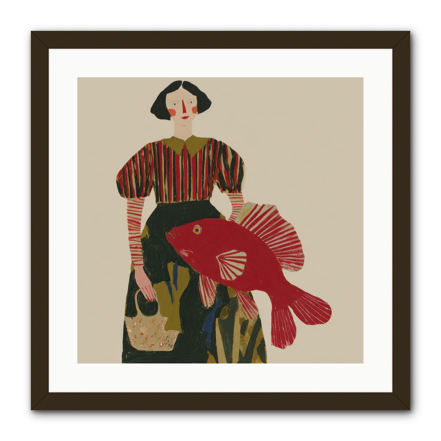 The Traveler Who Never Left -- Framed Print - Black 20x20