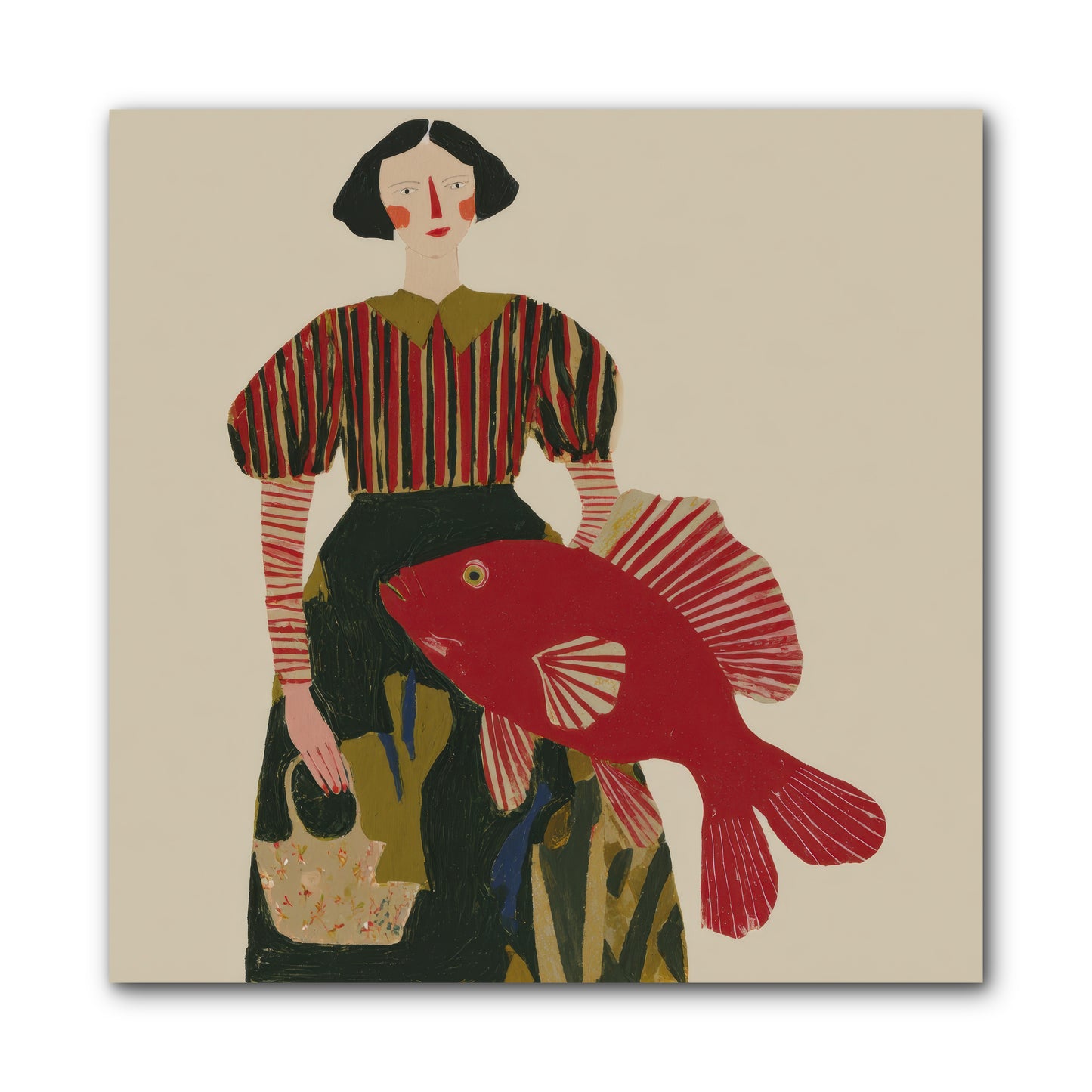 The Traveler Who Never Left -- Wrapped Canvas 10x10