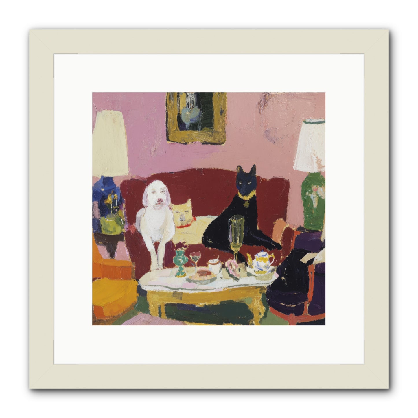 The Truce -- Framed Print - White 12x12