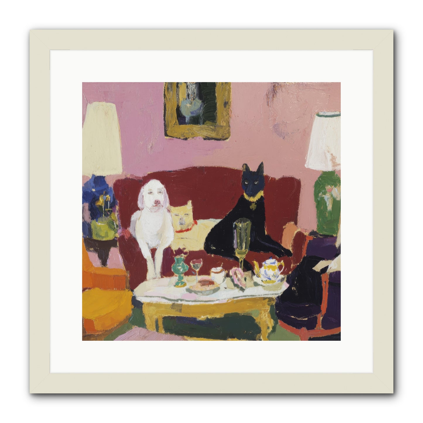 The Truce -- Framed Print - White 16x16