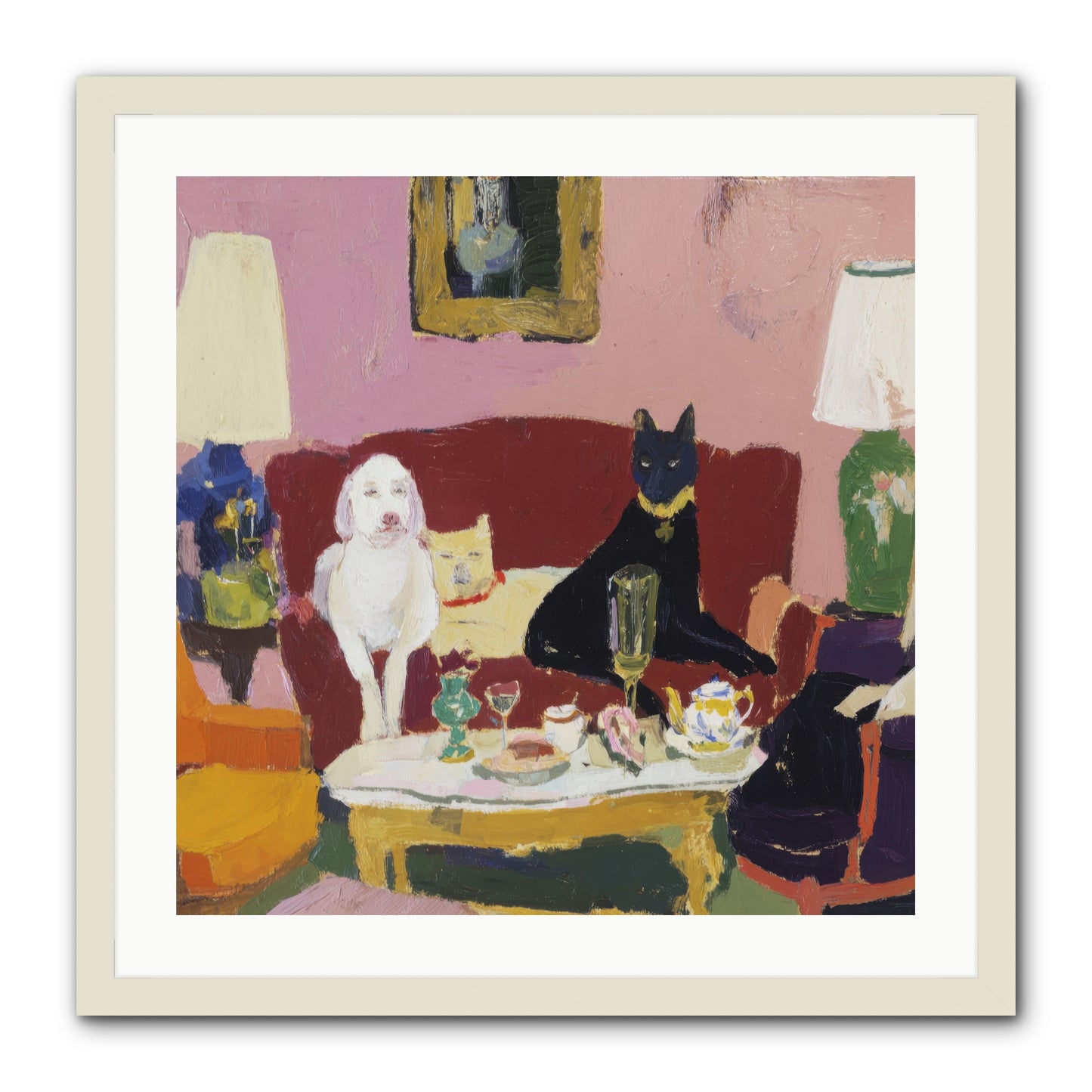 The Truce -- Framed Print - White 24x24