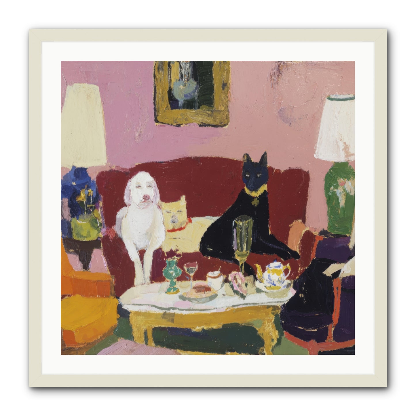 The Truce -- Framed Print - White 30x30