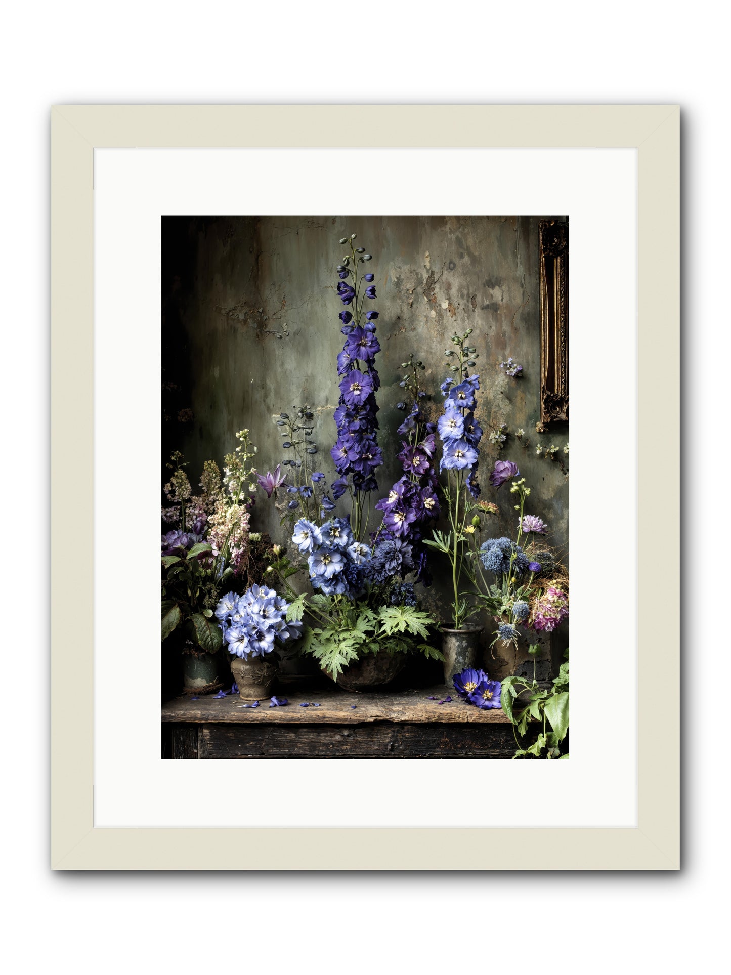 The Unending Horizon -- Framed Print - White 12x16