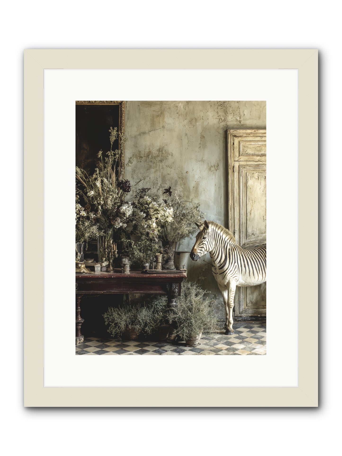 The Unending Prairie -- Framed Print - White 12x16