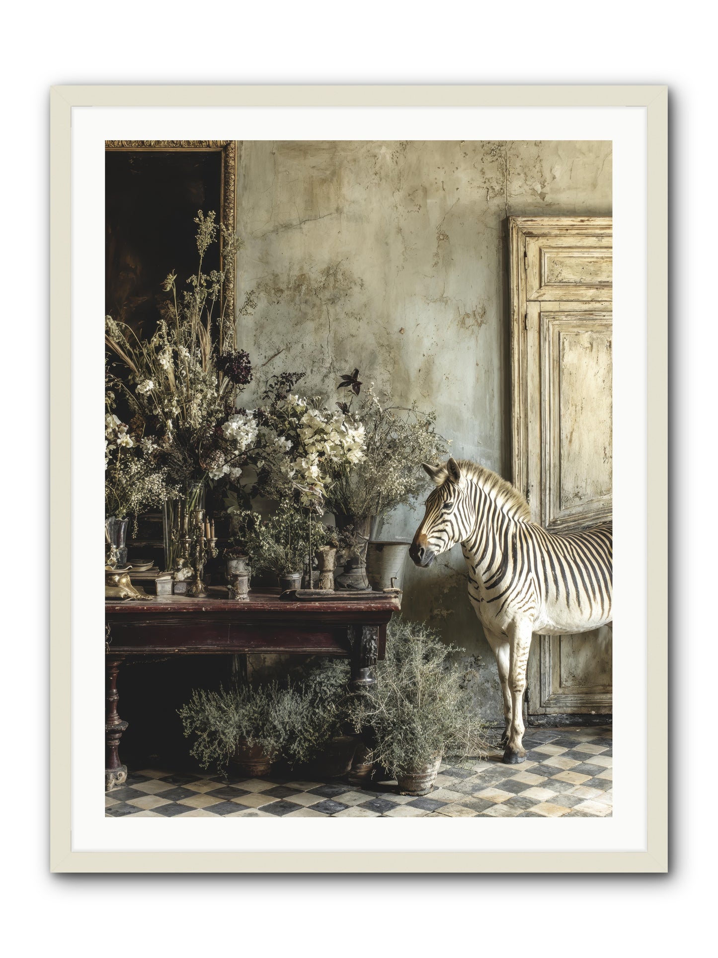 The Unending Prairie -- Framed Print - White 30x40