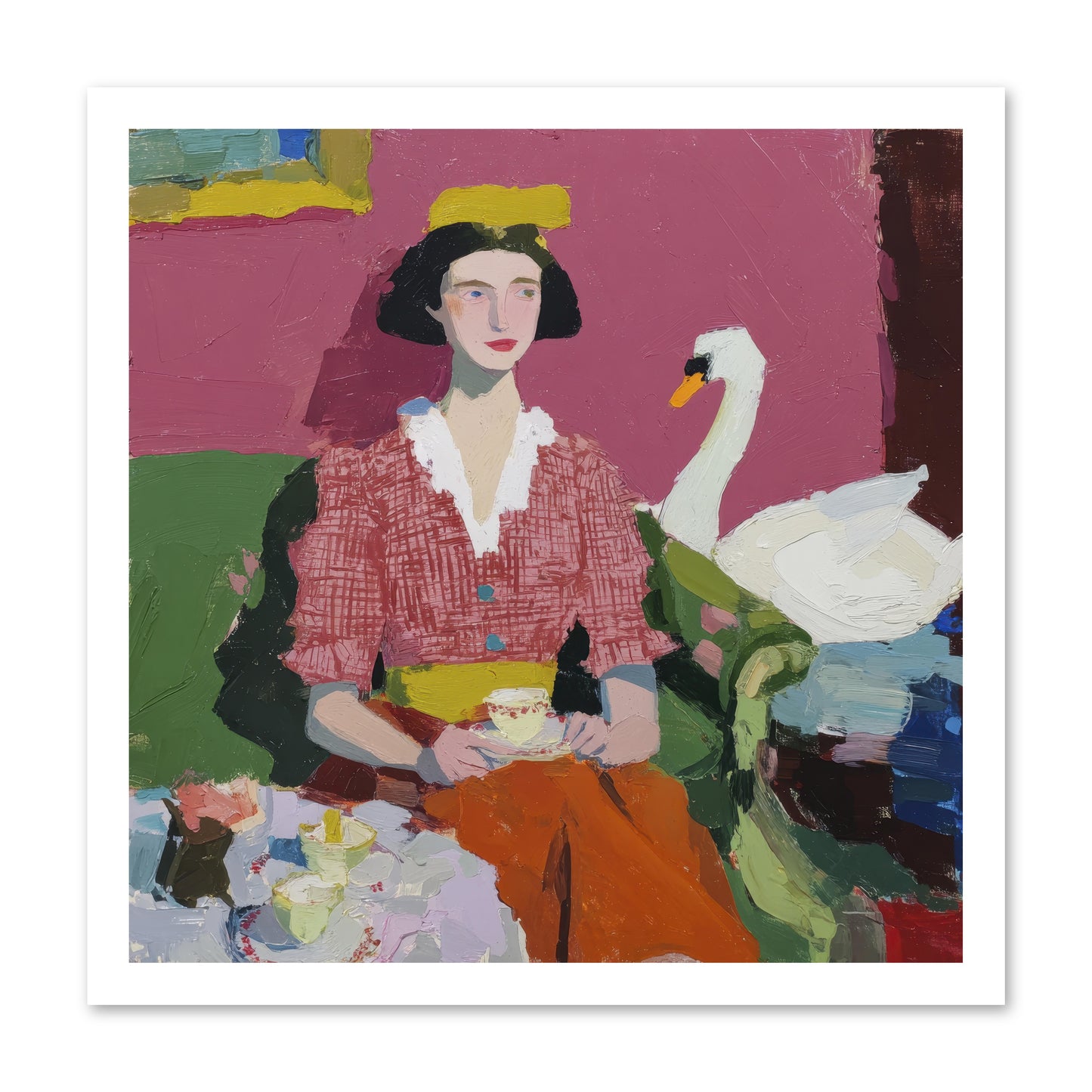 The Unlikely Guest -- Paper Print 20x20