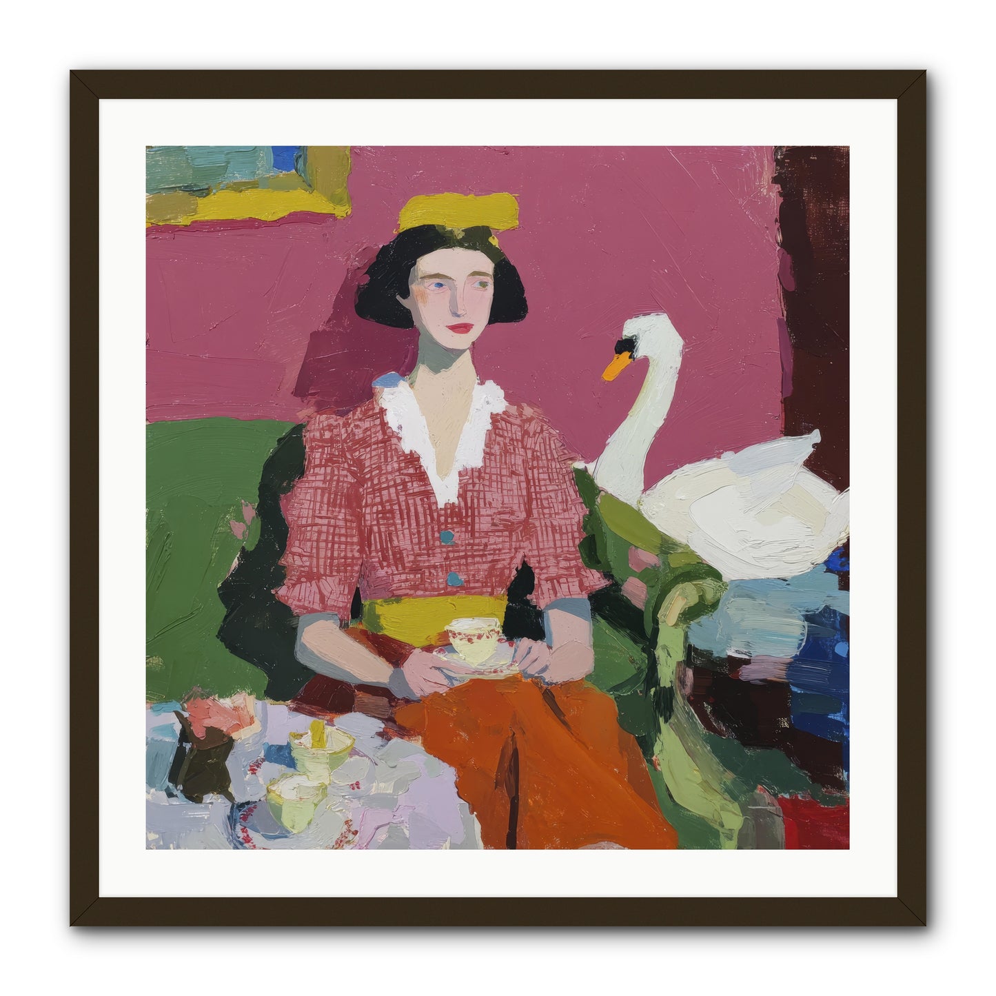 The Unlikely Guest -- Framed Print - Black 30x30