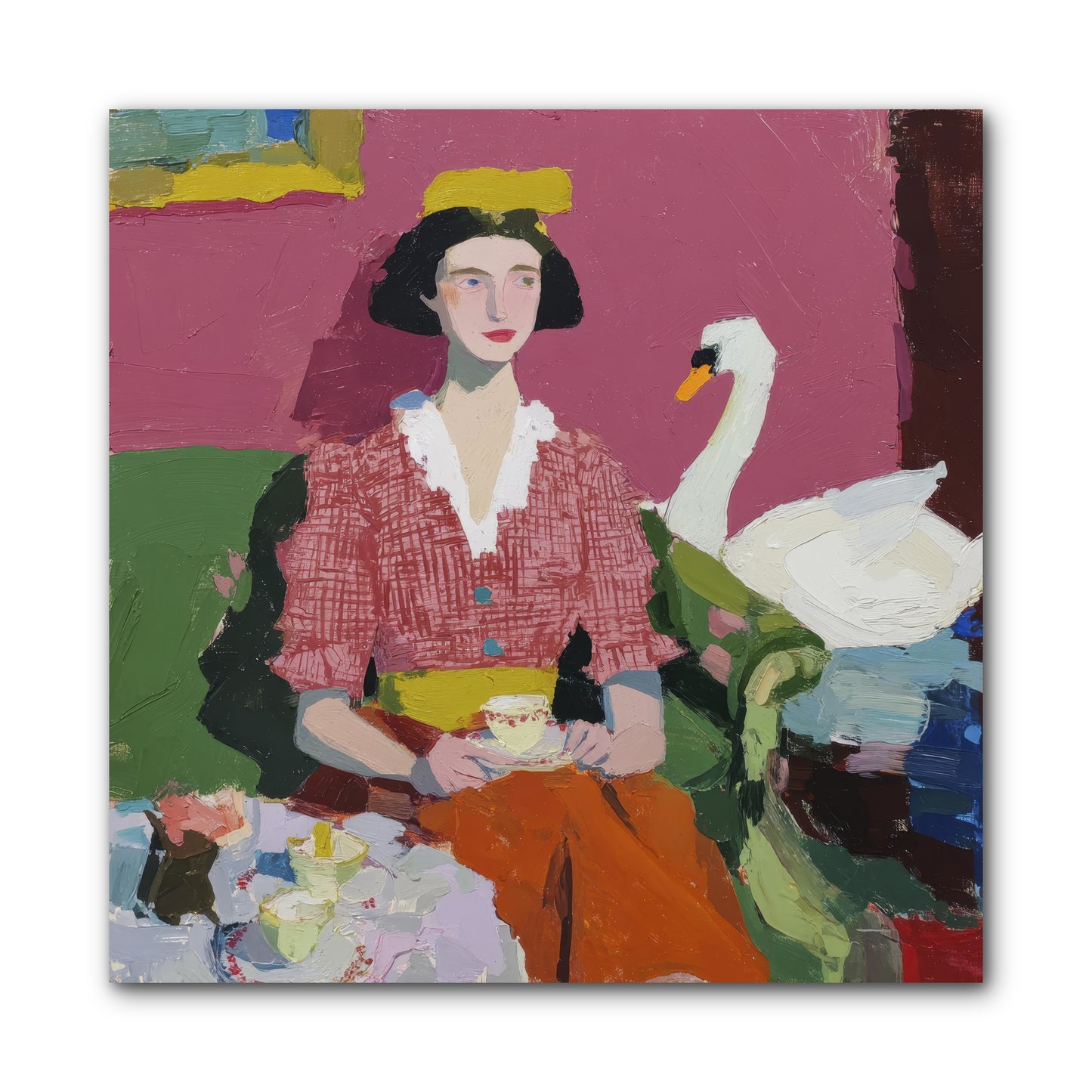 The Unlikely Guest -- Wrapped Canvas 10x10