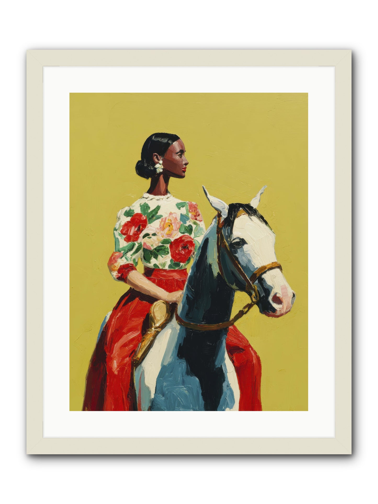 The Velvet Knowing -- Framed Print - White 18x24