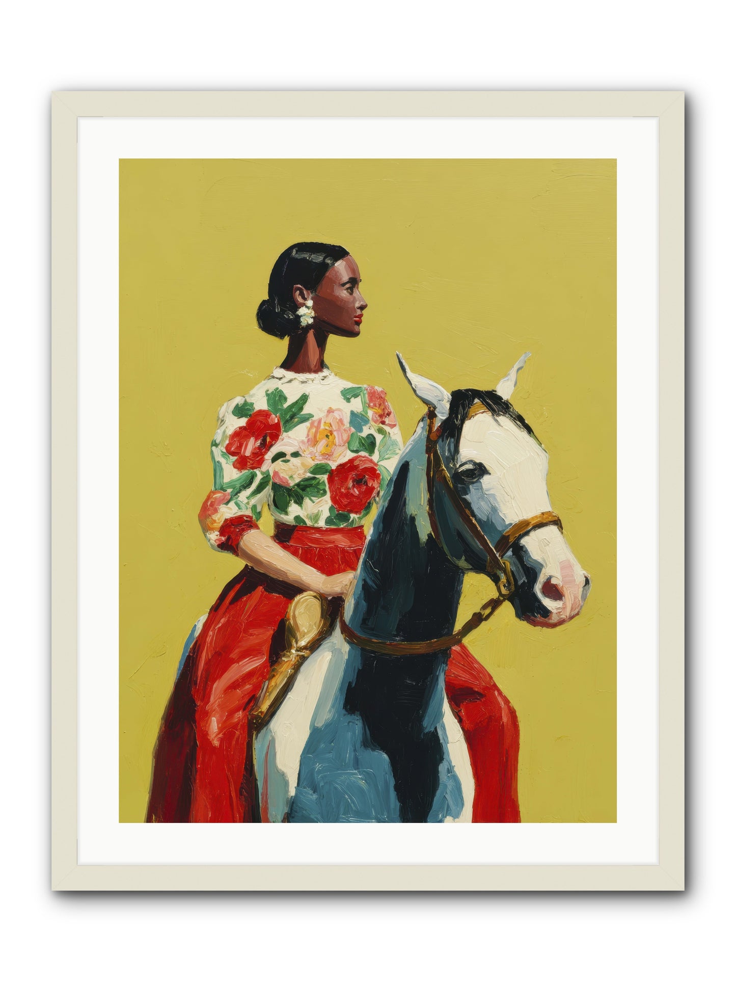 The Velvet Knowing -- Framed Print - White 24x32