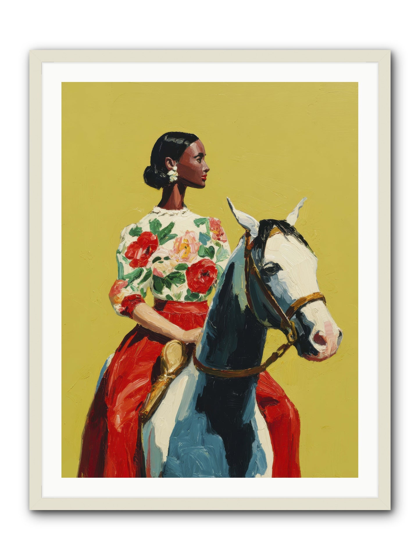 The Velvet Knowing -- Framed Print - White 30x40