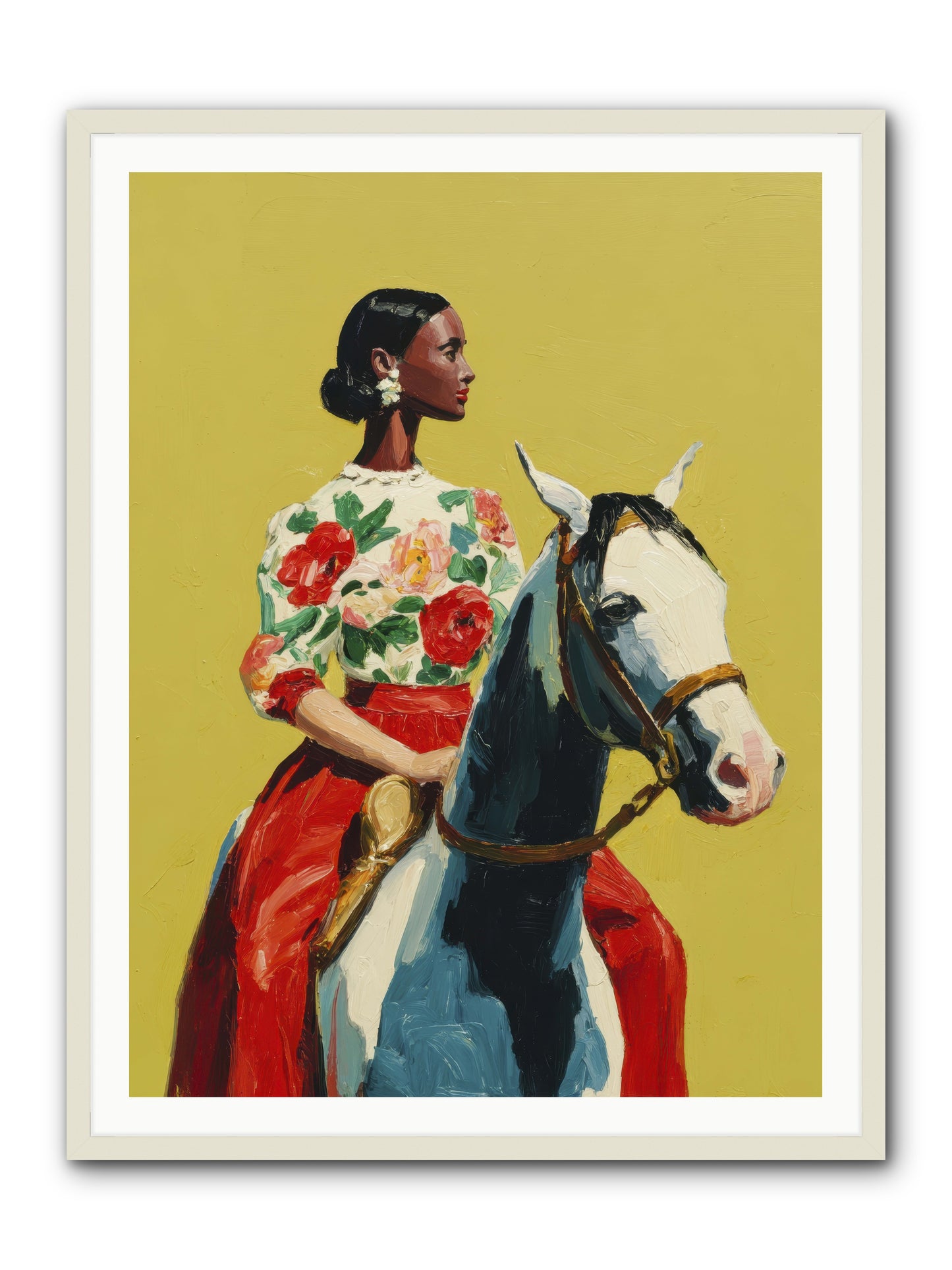 The Velvet Knowing -- Framed Print - White 36x48