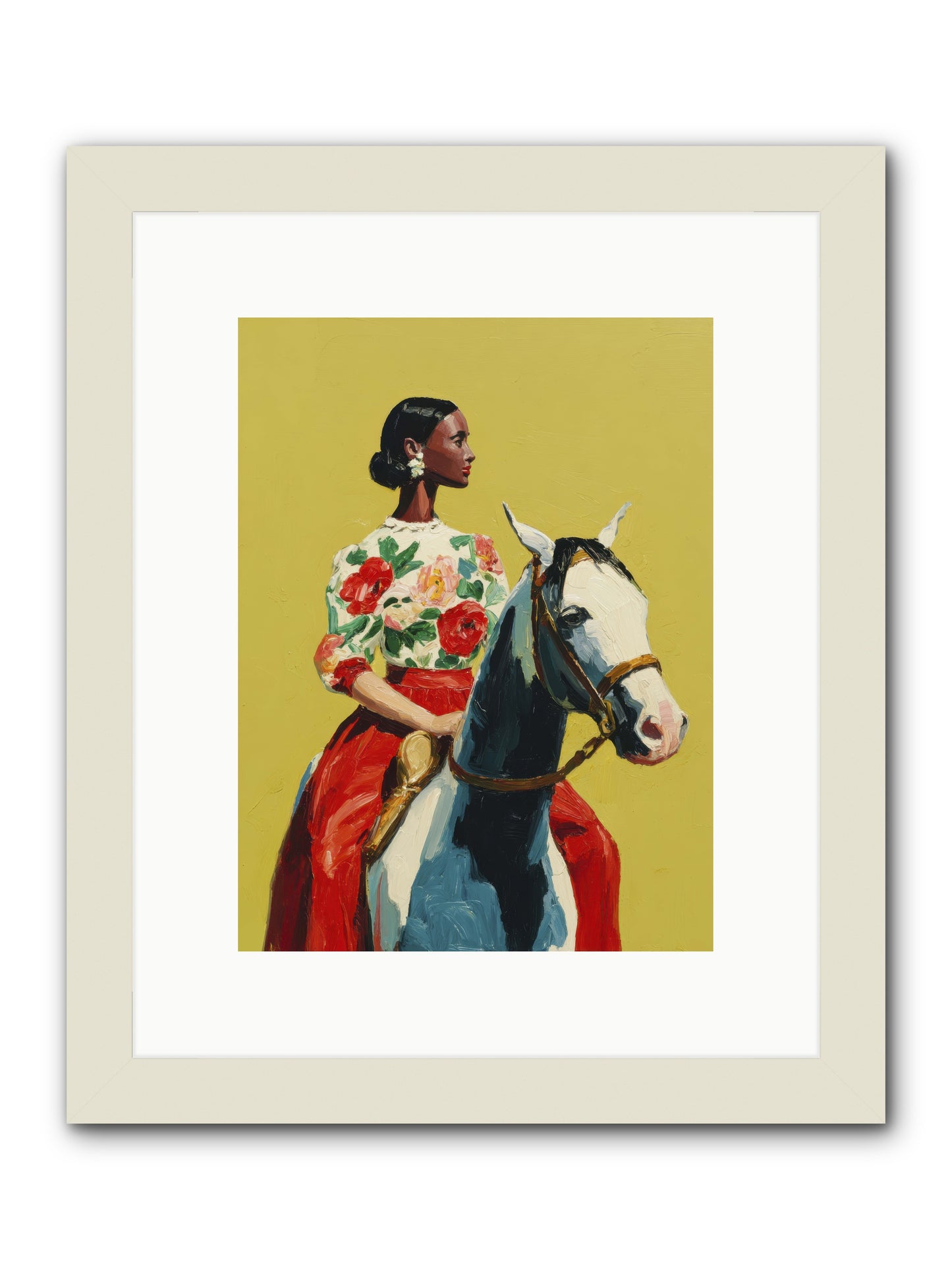 The Velvet Knowing -- Framed Print - White 9x12