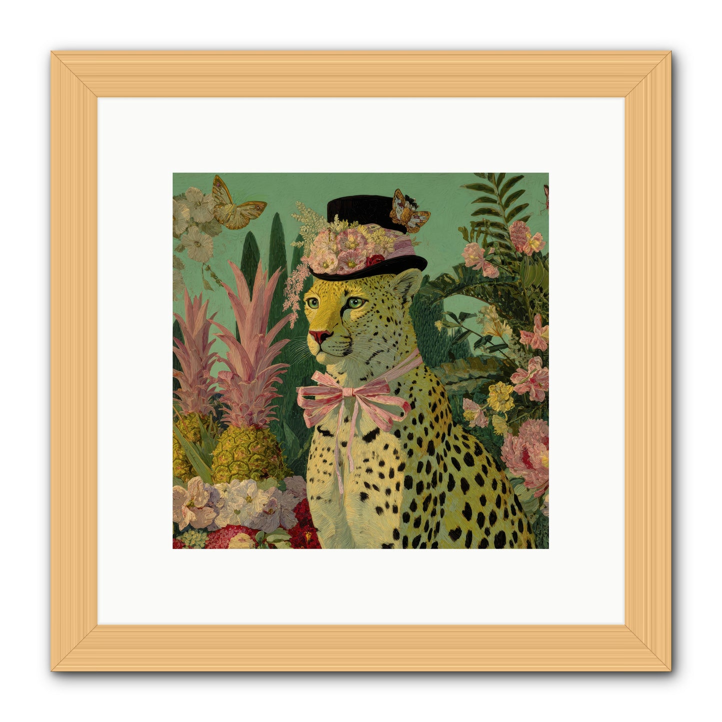 The Velvet Ledger -- Framed Print - Natural 10x10