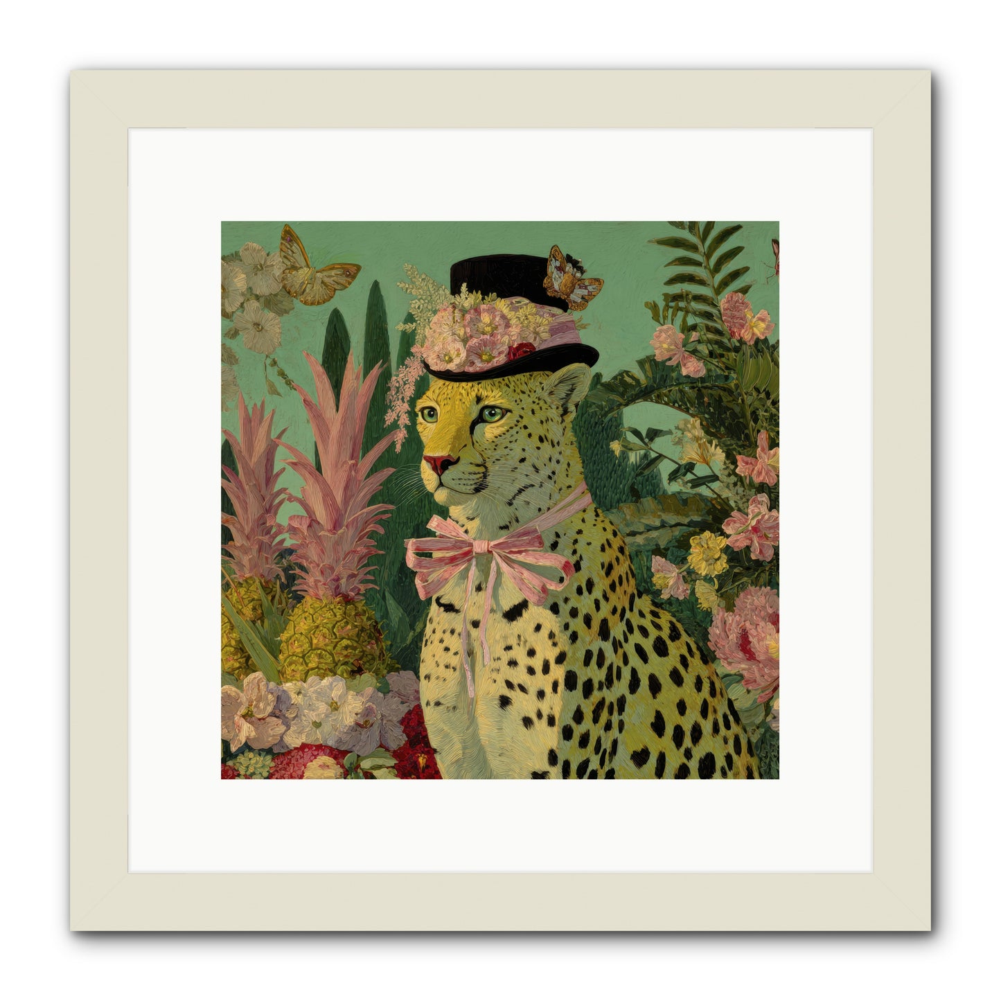 The Velvet Ledger -- Framed Print - White 12x12